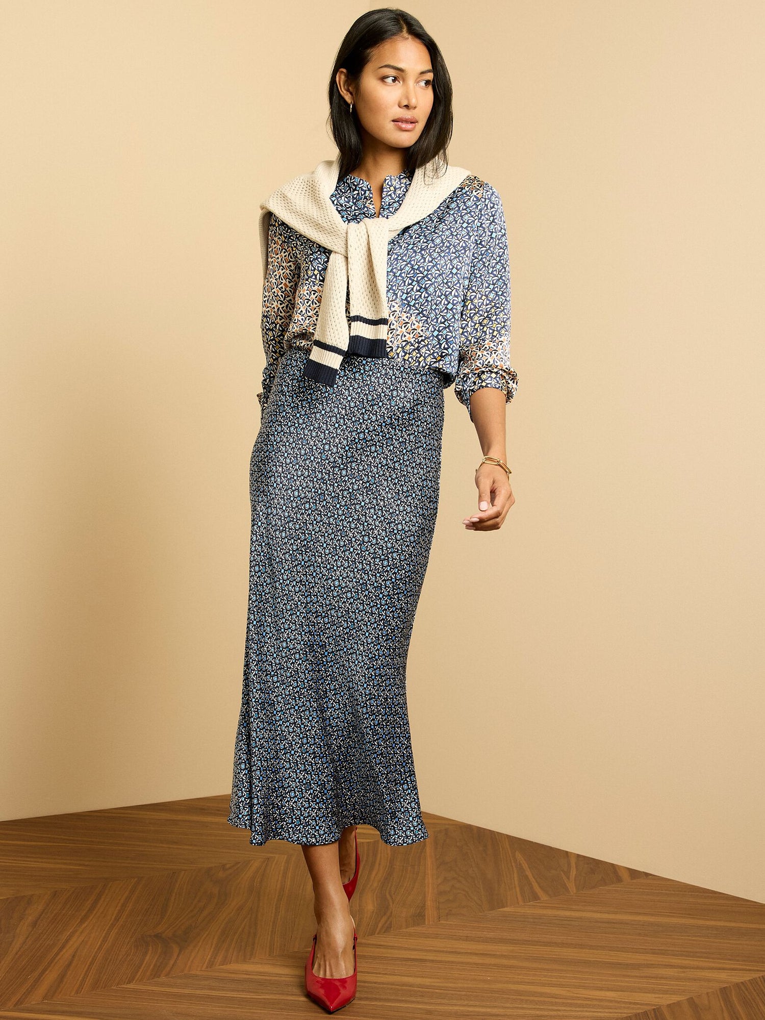 Nic + Zoe Monogram Slip Skirt