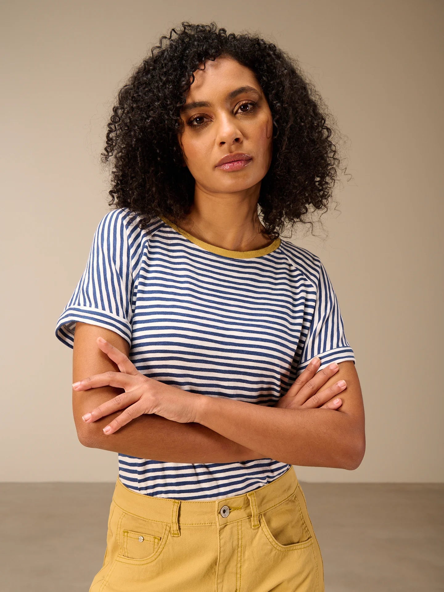 Nile Striped Shirt Sleeve T-Shirt