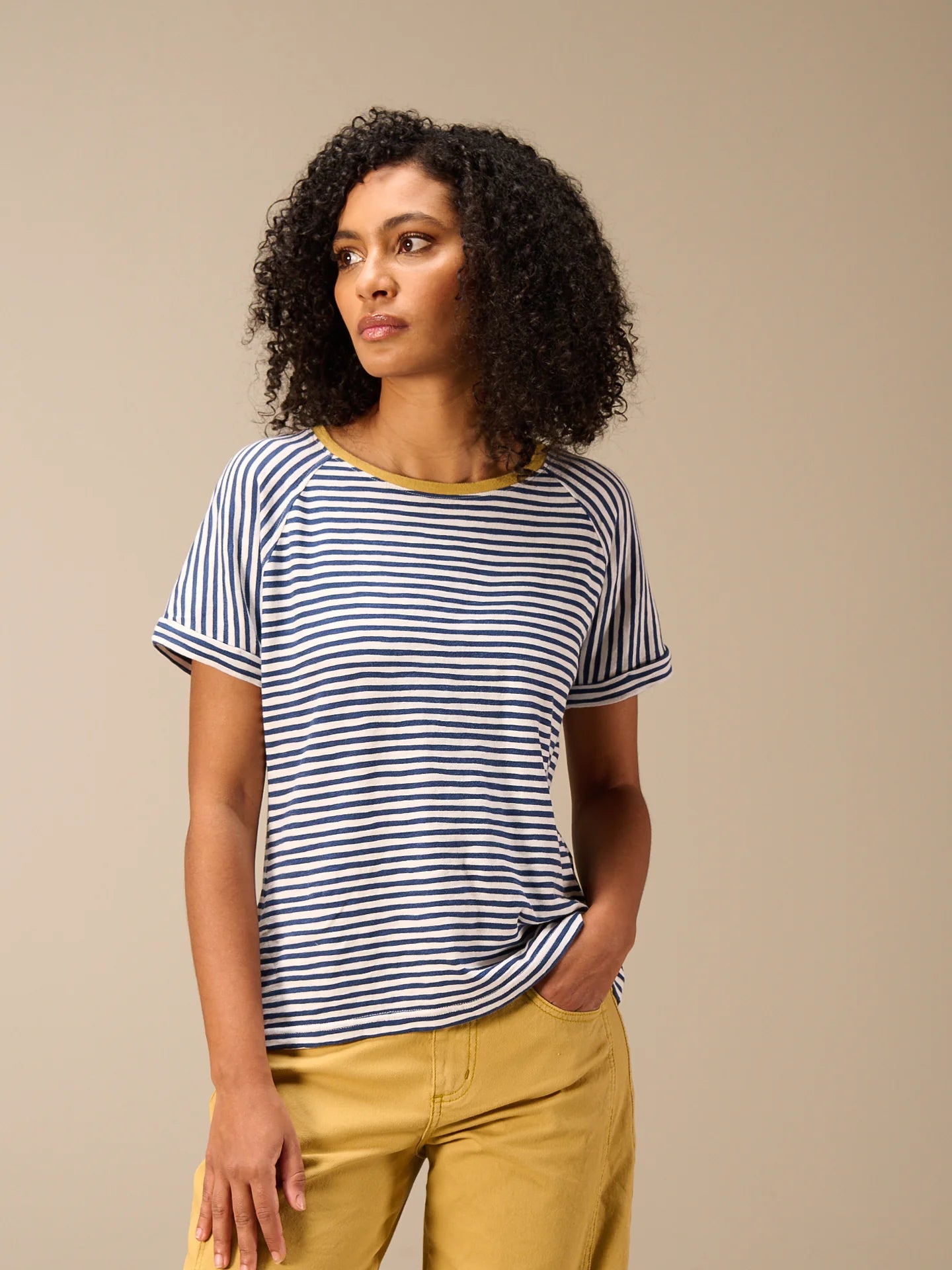 Nile Striped Shirt Sleeve T-Shirt