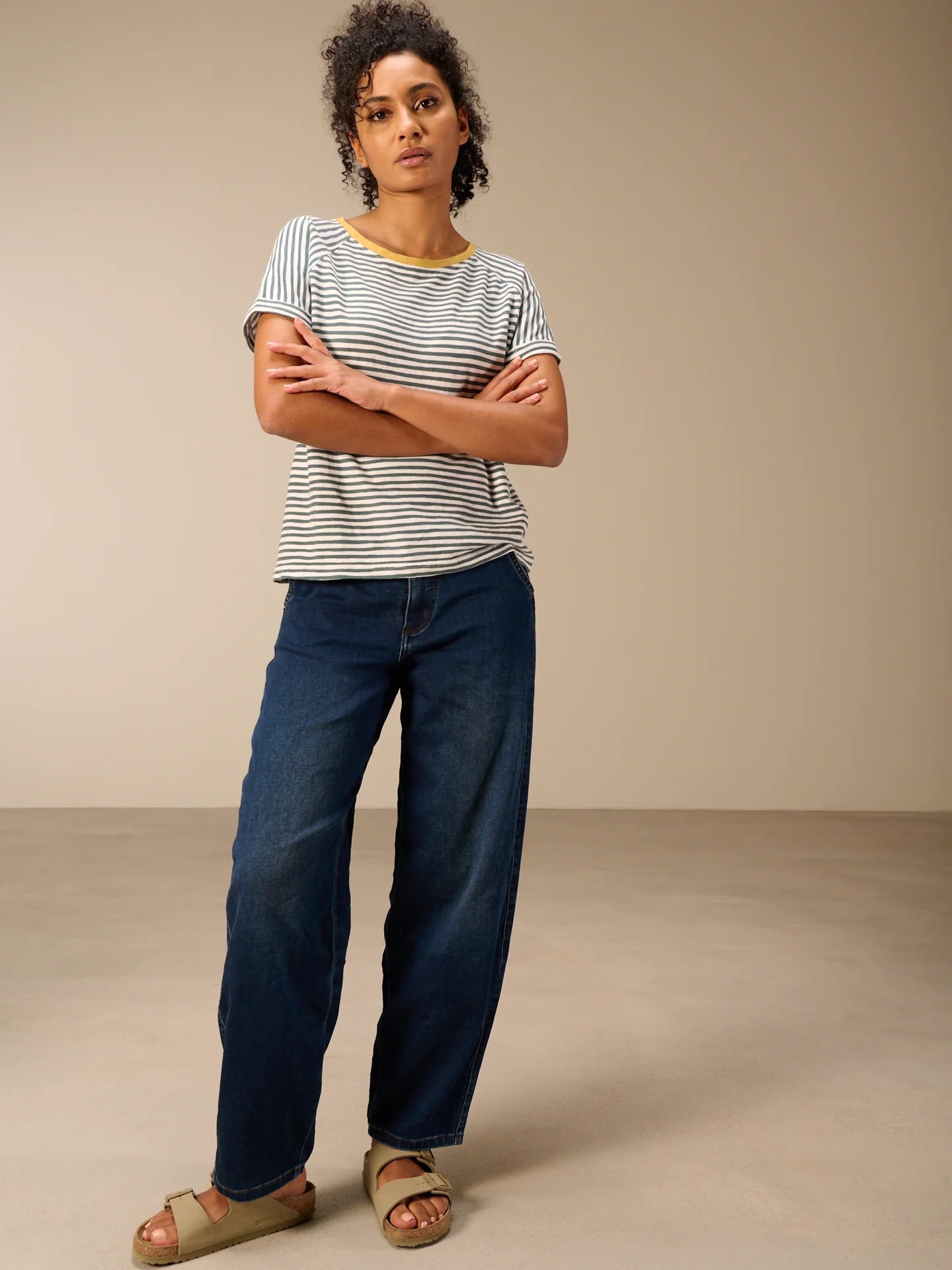 Nile Striped Shirt Sleeve T-Shirt