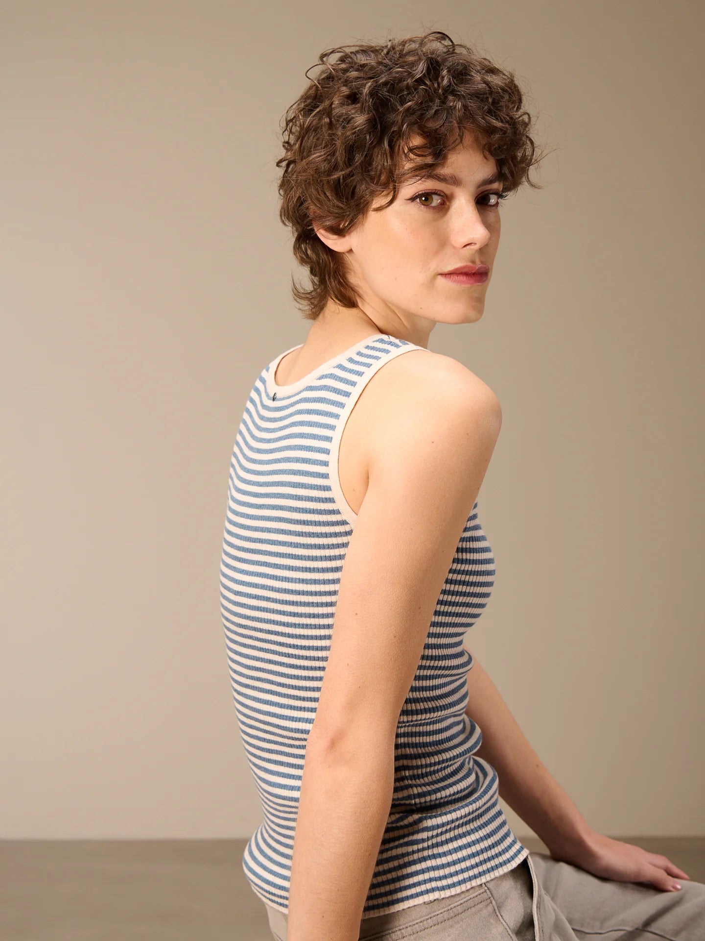 Nile Striped Knit Tank
