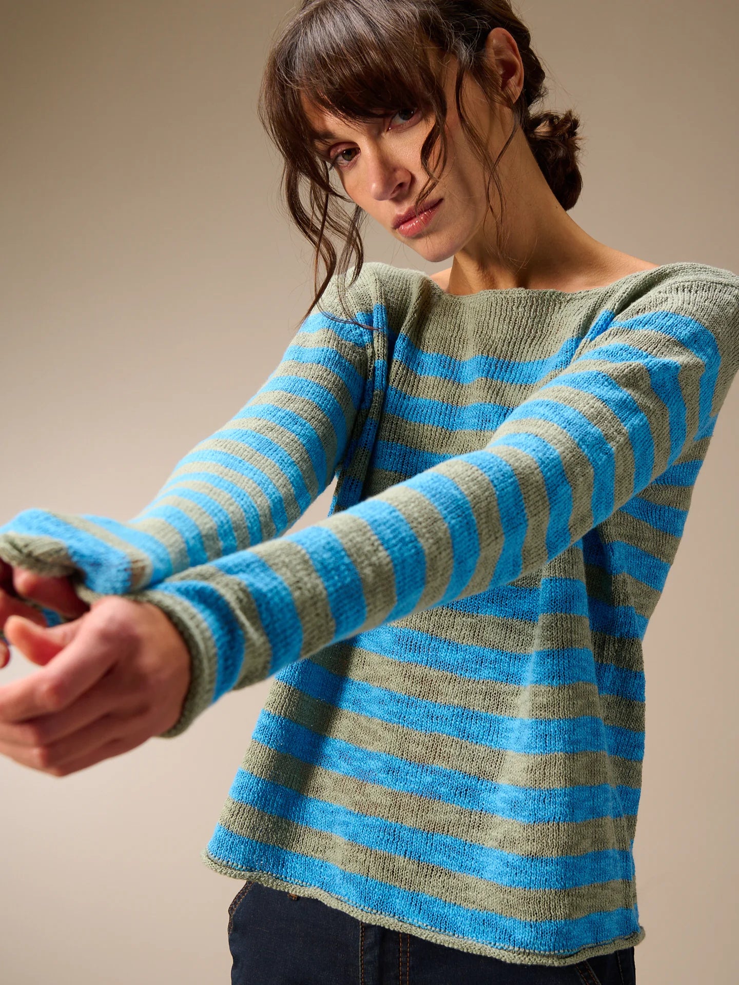Nile Striped Long Sleeve Sweater
