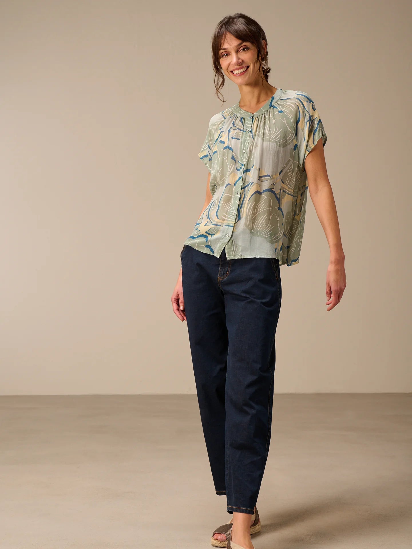 Nile Short Sleeve Chiffon Blouse