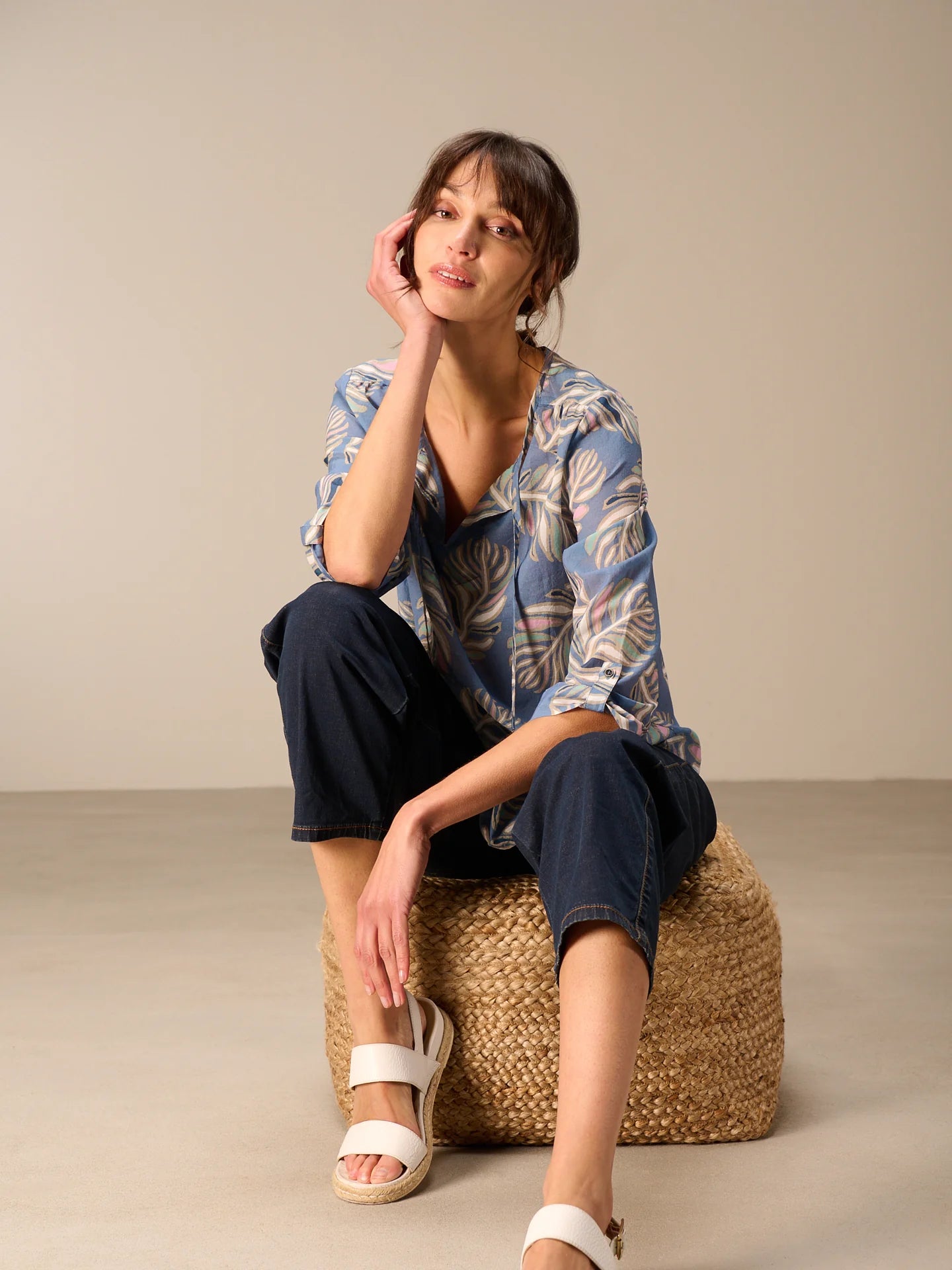 Nile Cotton Blouse With Tie