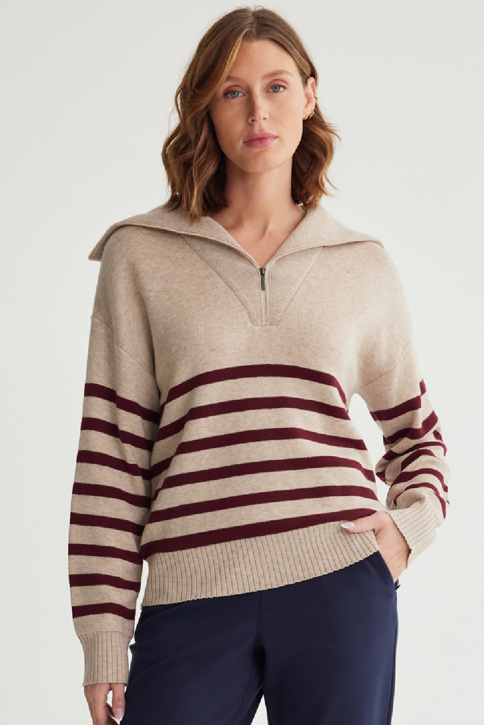 Fig Zina 1/4 Zip Sweater