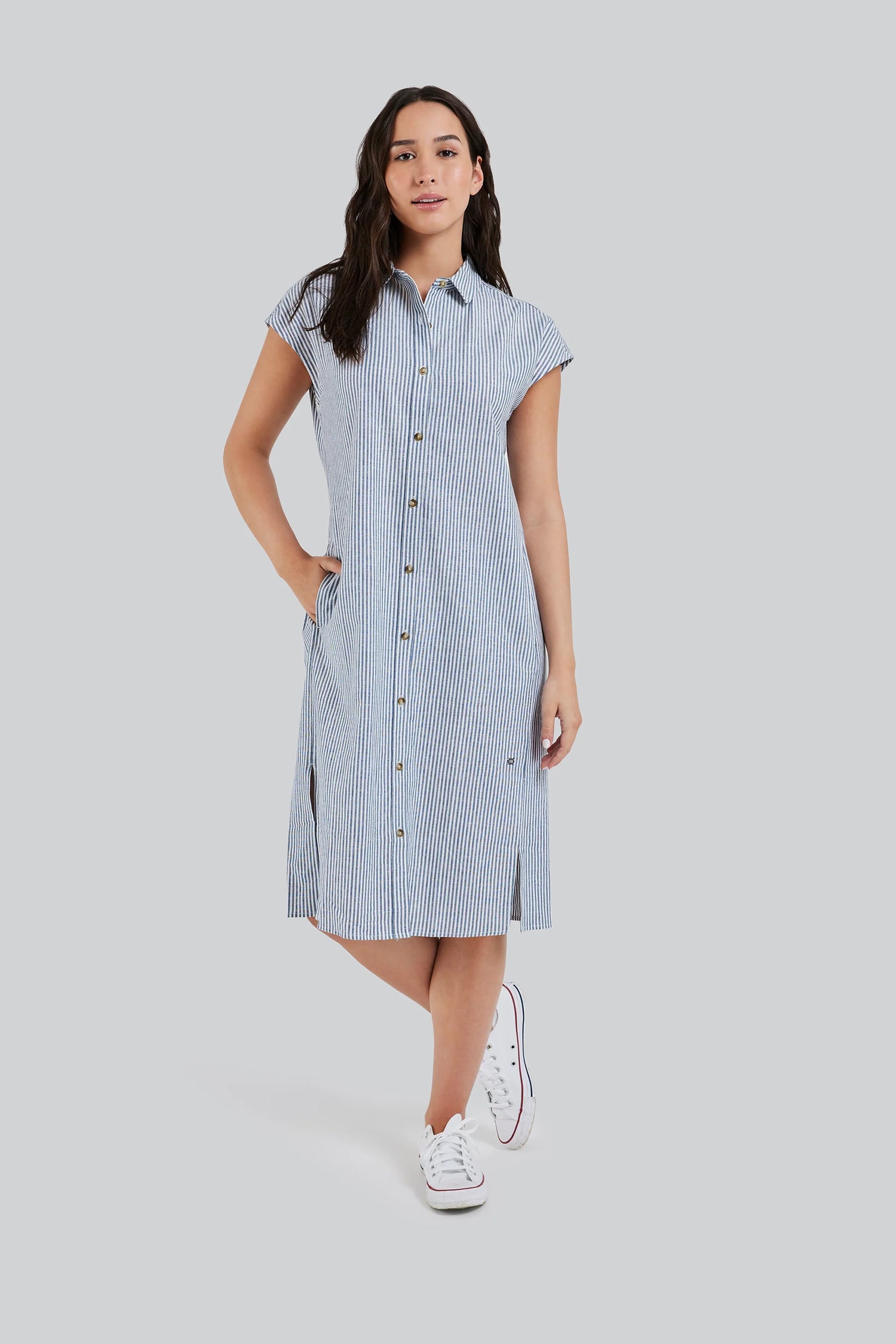 π¨π¦ Fig Kelly Linen Blend Shirt Dress