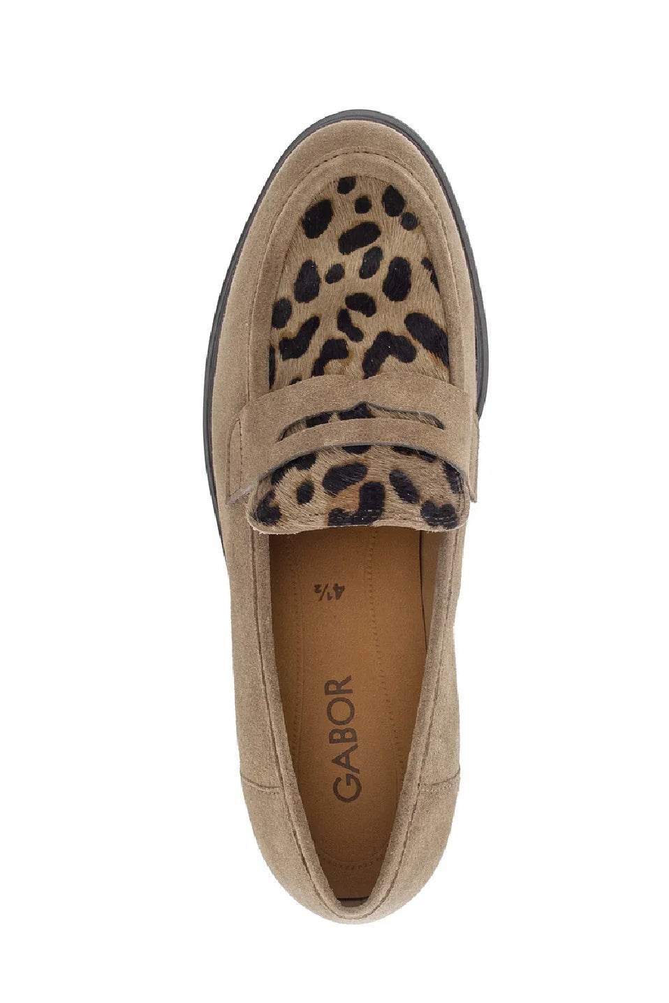 Gabor Suede Loafer With Animal Pattern