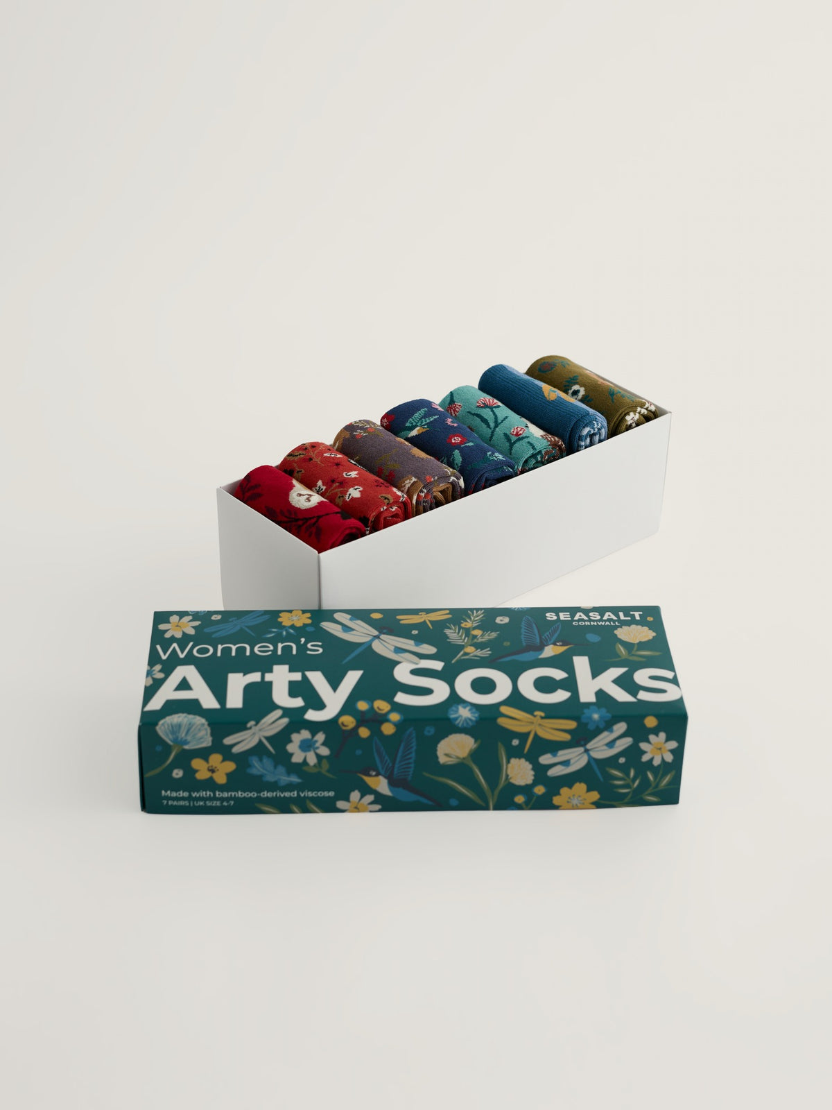 Seasalt Gift Box of 7 Women's Arty Socks