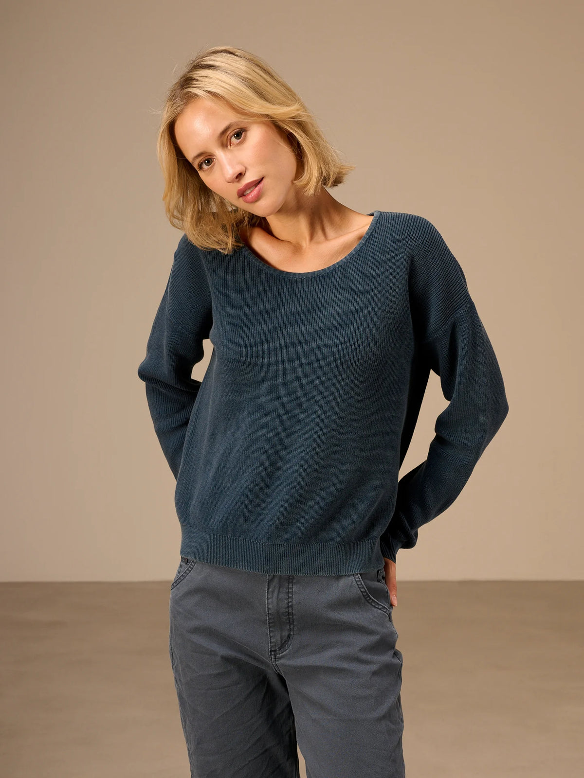Nile Cotton Round Neck Sweater