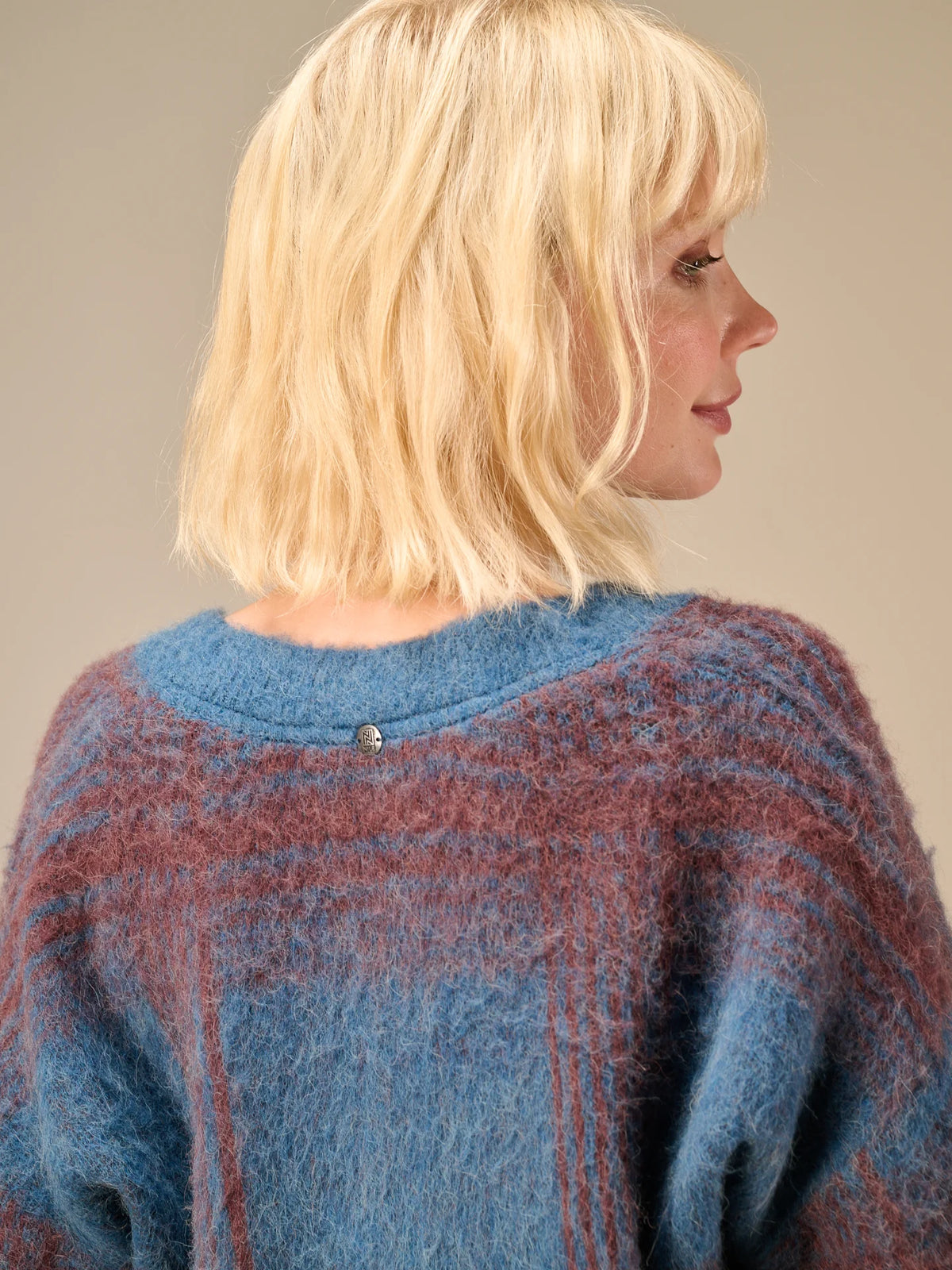 Nile Plaid V-Neck Sweater