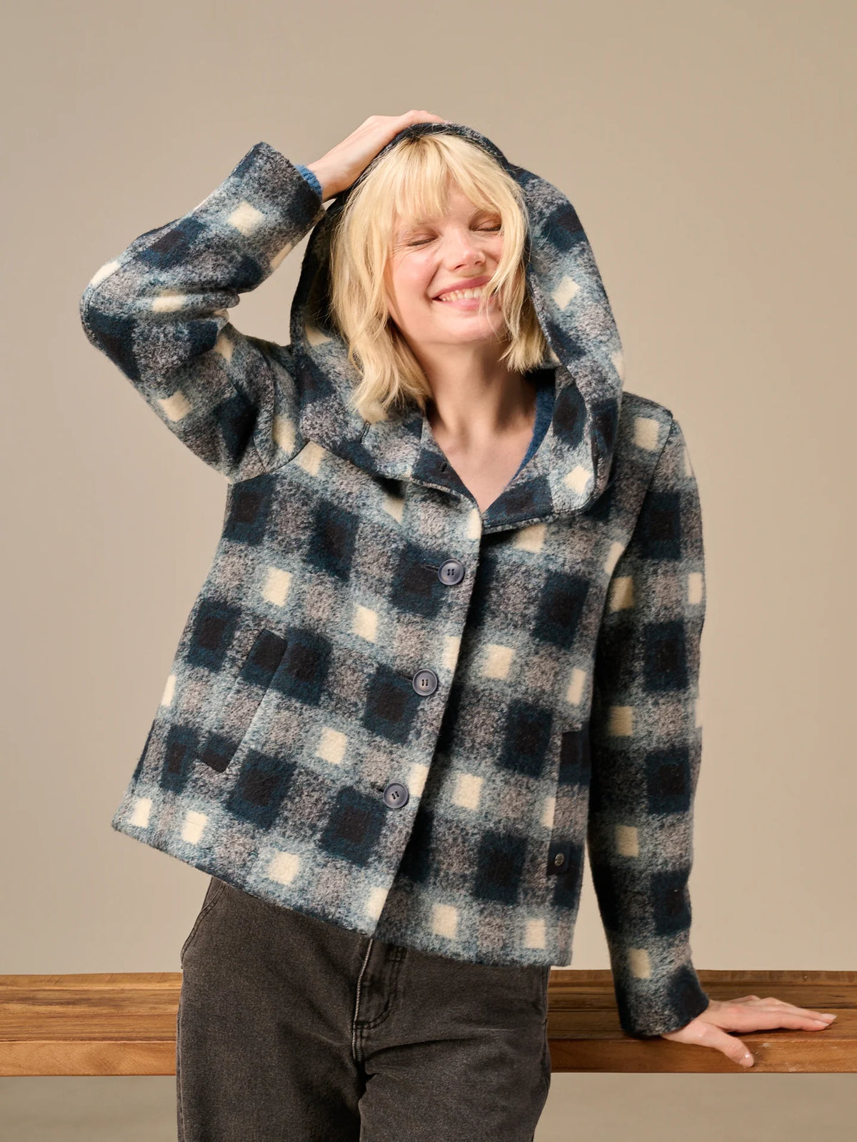 NIle Plaid Coat