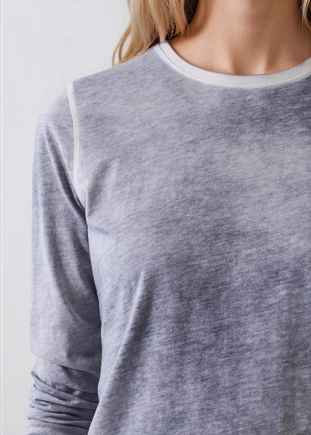 Patrick Assaraf Reverse Spray Pima Cotton T-Shirt