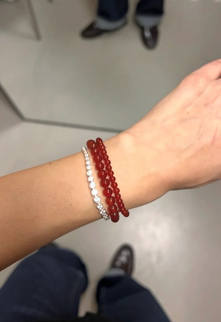 Soï Petite Red Jade Passion Bracelet