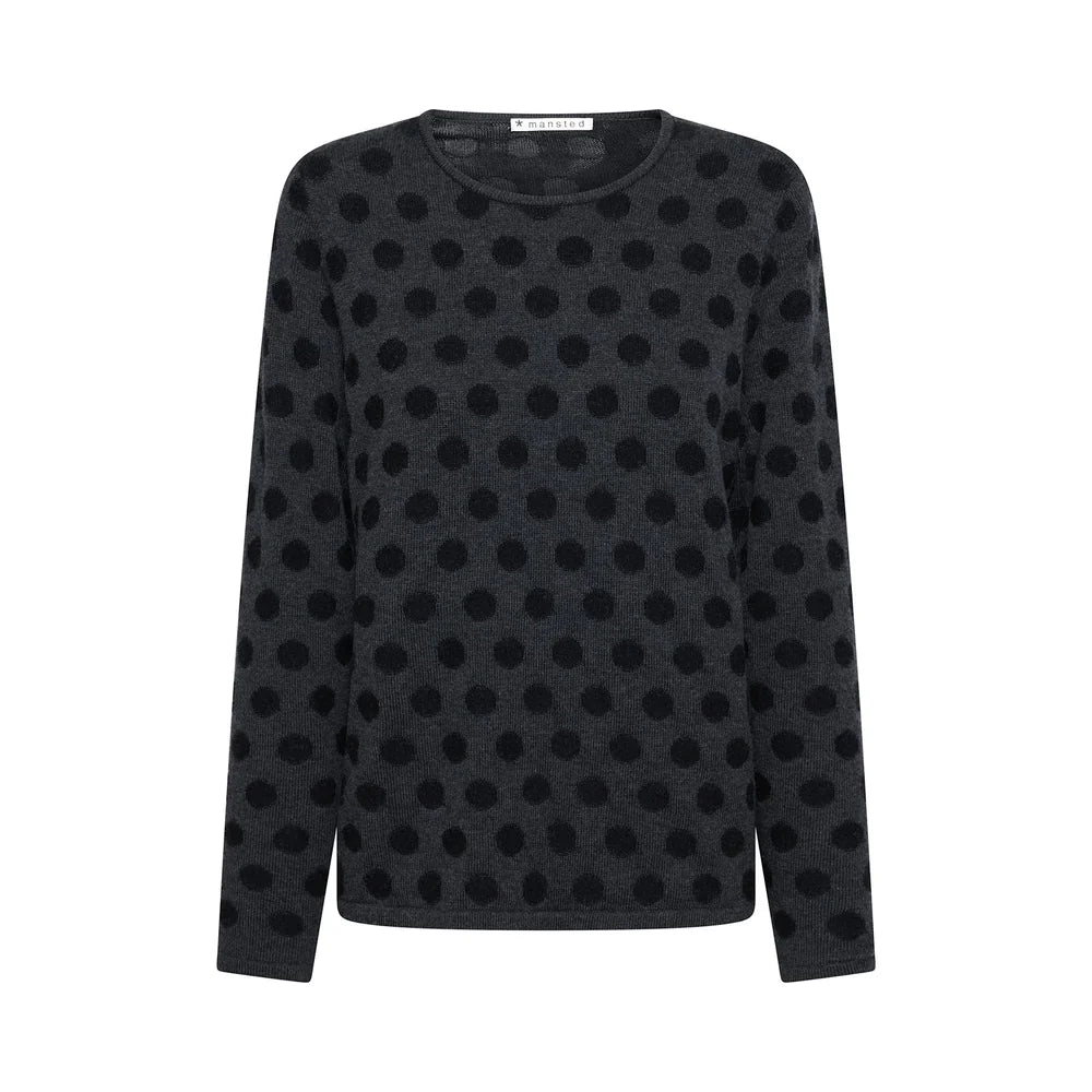 Mansted Joan Dot Cotton Merino Crewneck