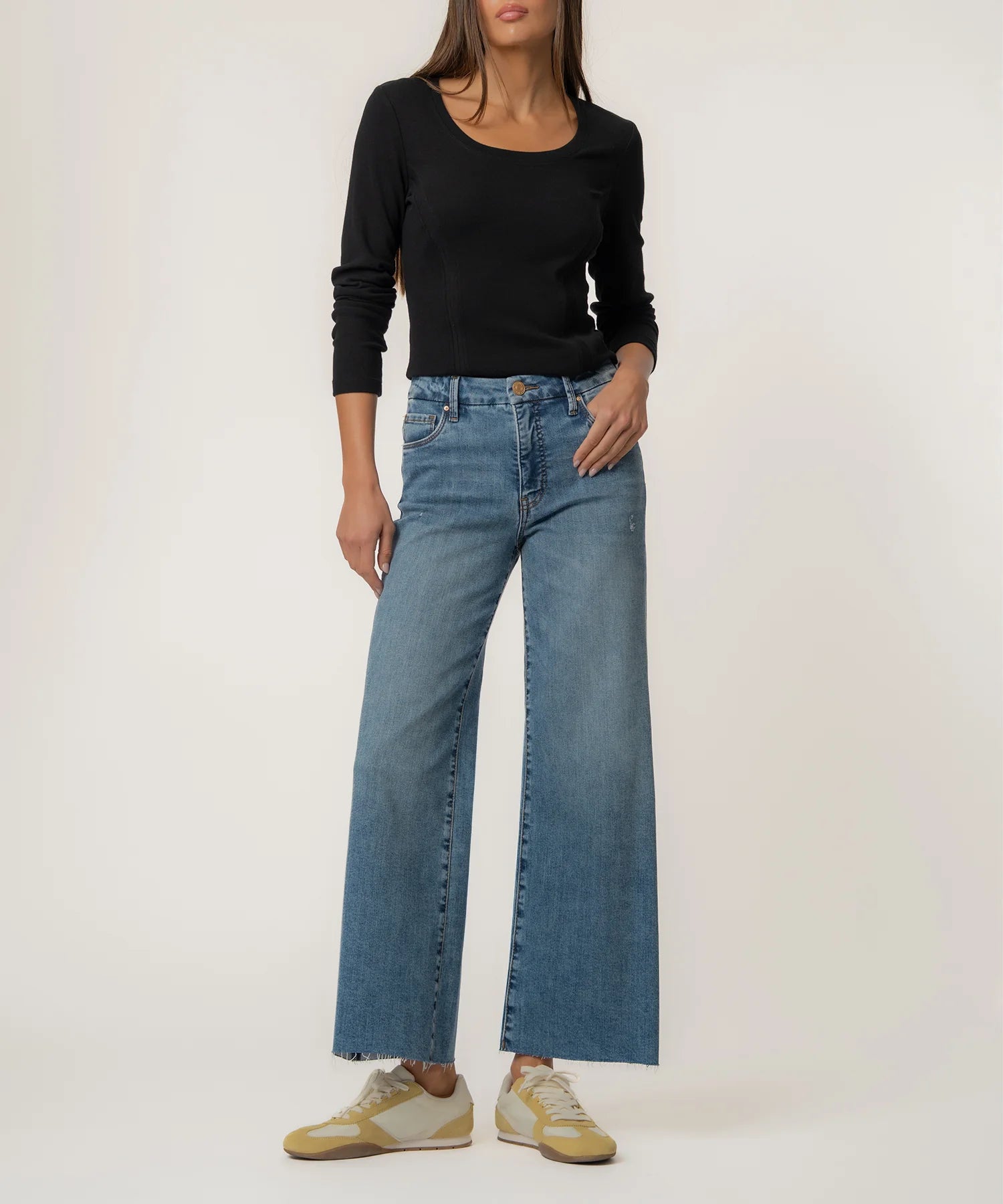 Kut From The Kloth Meg High Rise Wide Leg Jeans (Regent Wash)