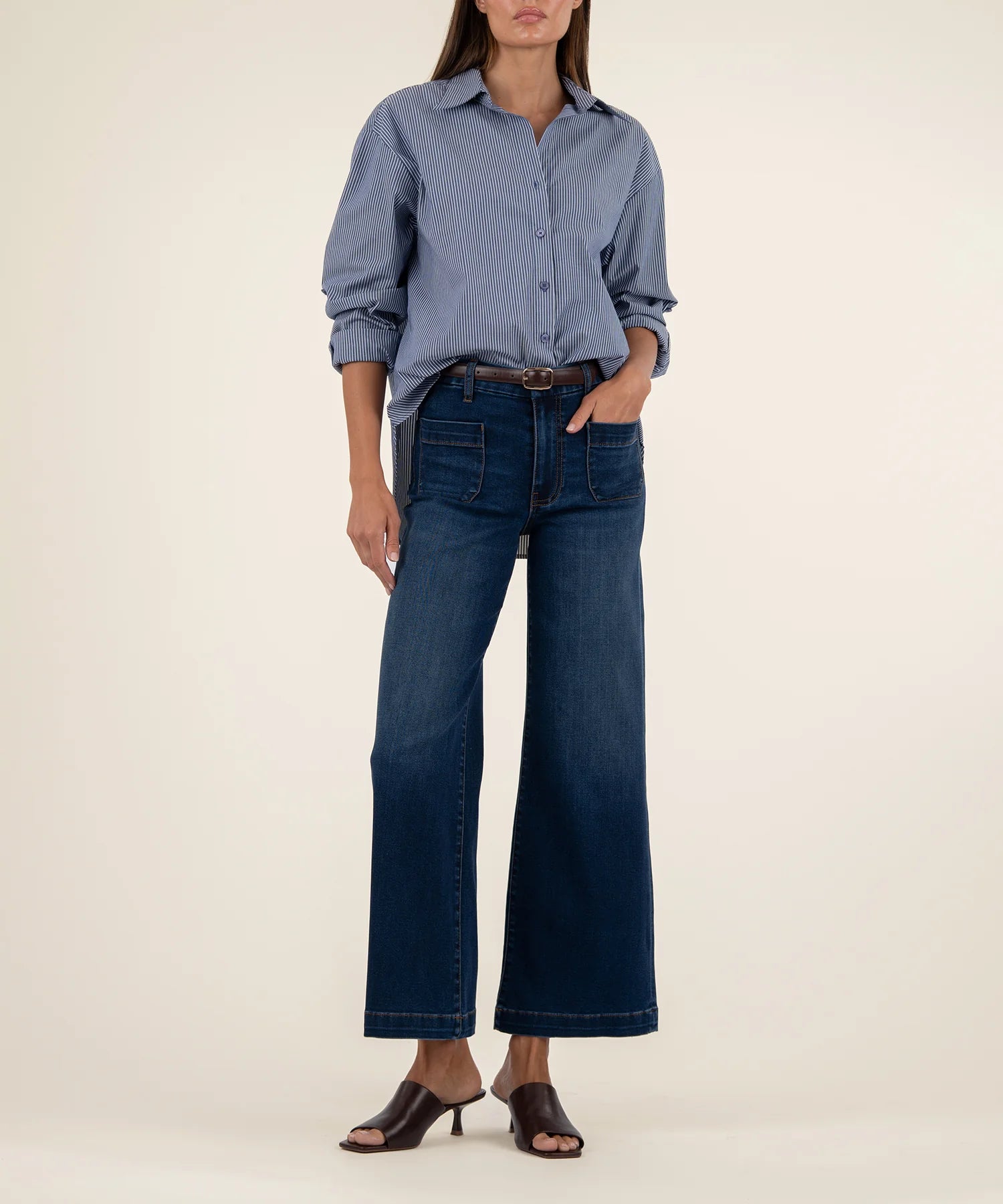 Kut From The Kloth Meg High Rise Wide Leg Jeans (Contentment)