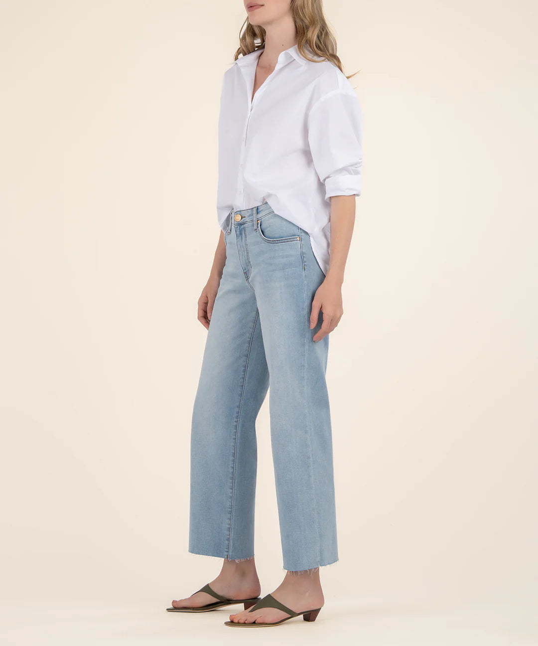 Kut From The Kloth Charlotte High Rise Culotte Raw Hem (Block)
