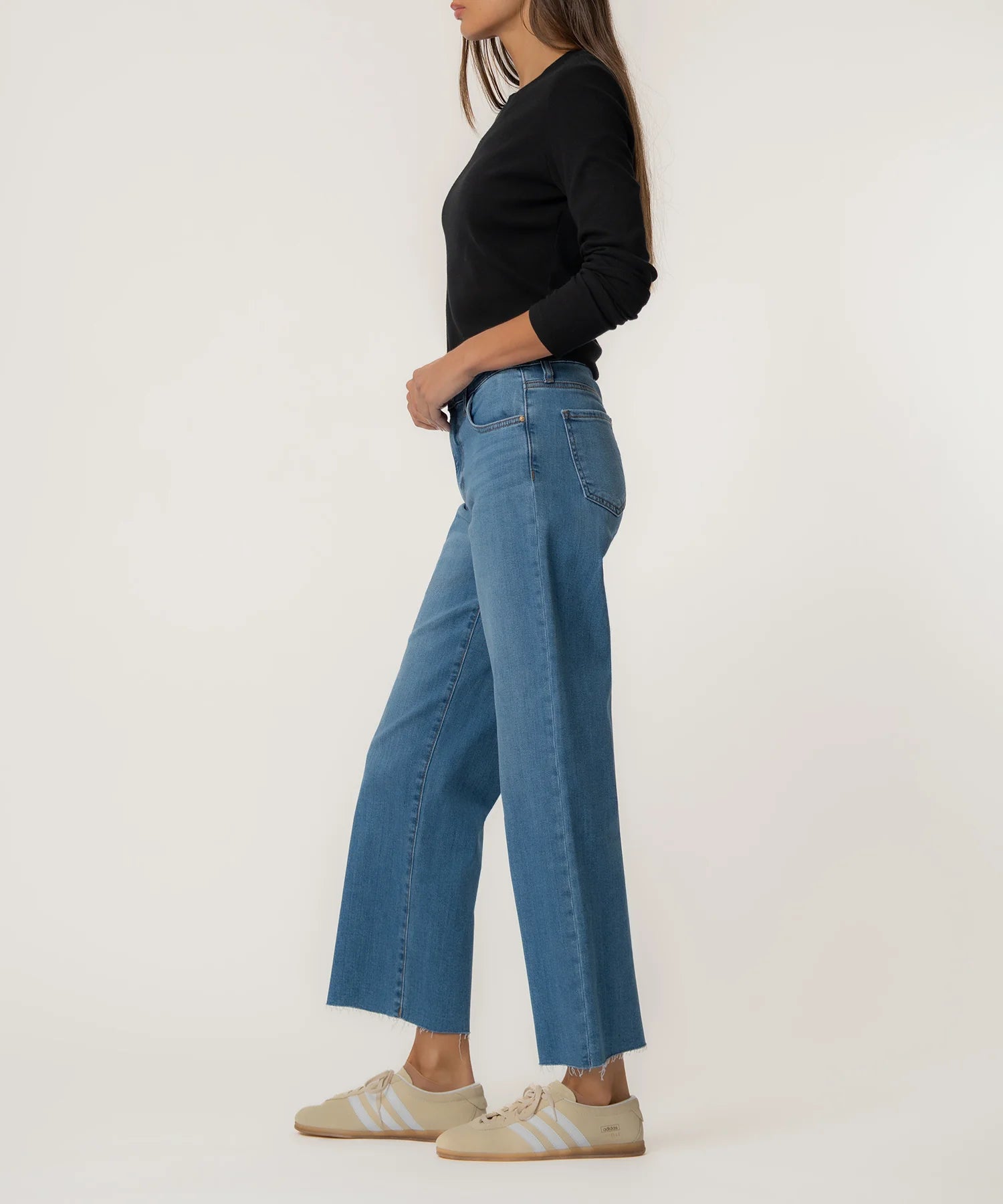 Kut From The Kloth Charlotte Wide Leg Raw Hem (Soaring Wash)