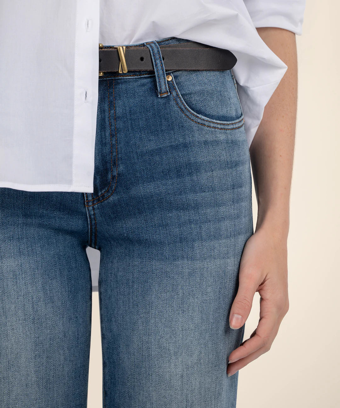 Kut From The Kloth Charlotte High Rise Roll Up Jeans (Serenity)