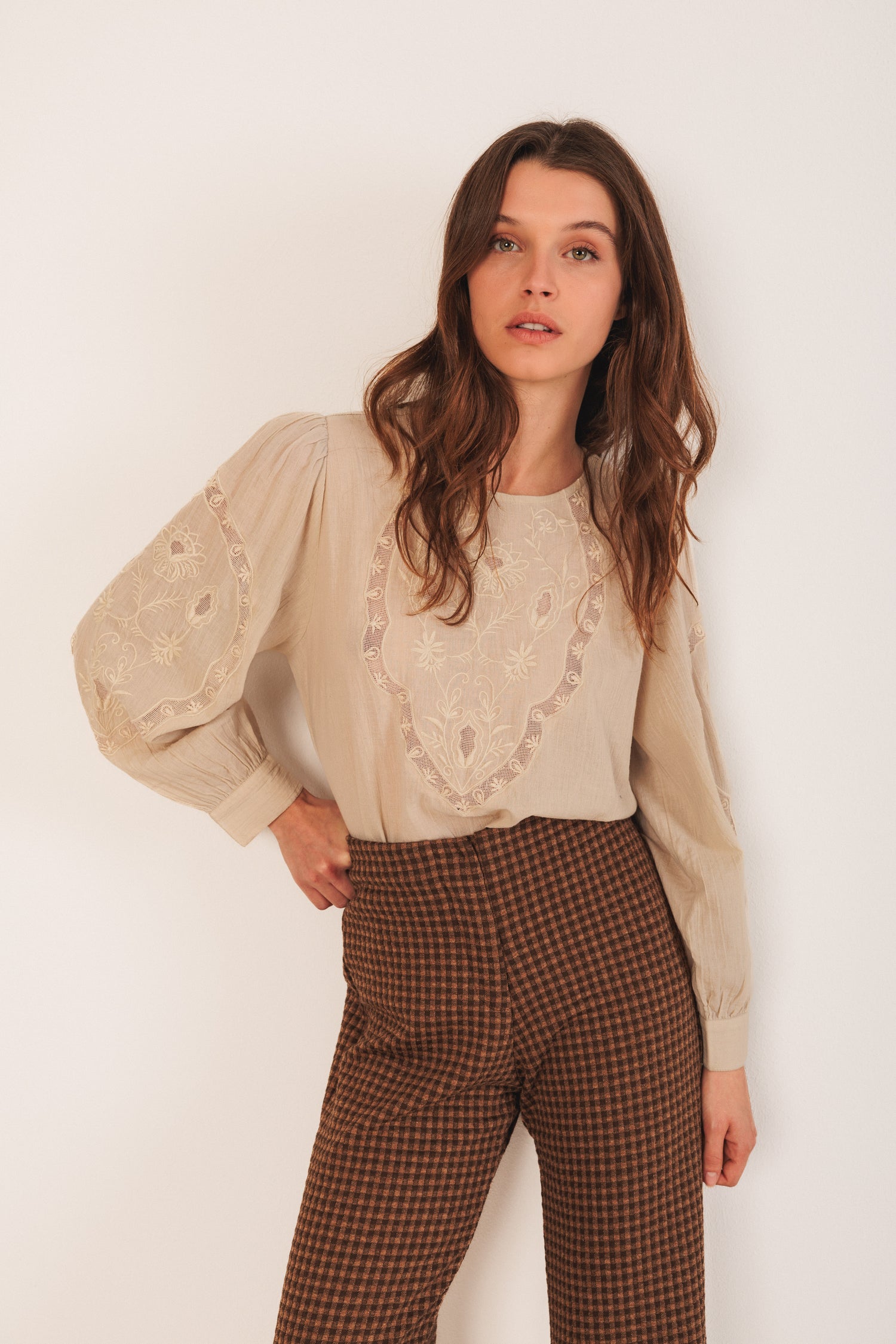 Indi & Cold Romantic Embroidered Blouse