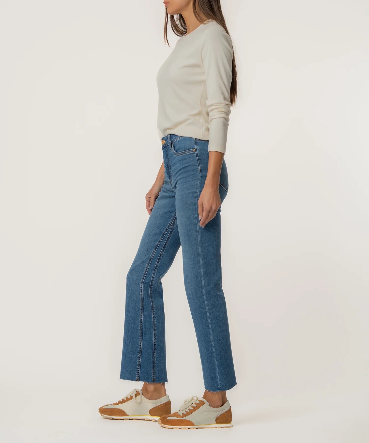 Kut From The Kloth Kelsey High Rise Ankle Flare Leg Jeans (Sentiment Wash)