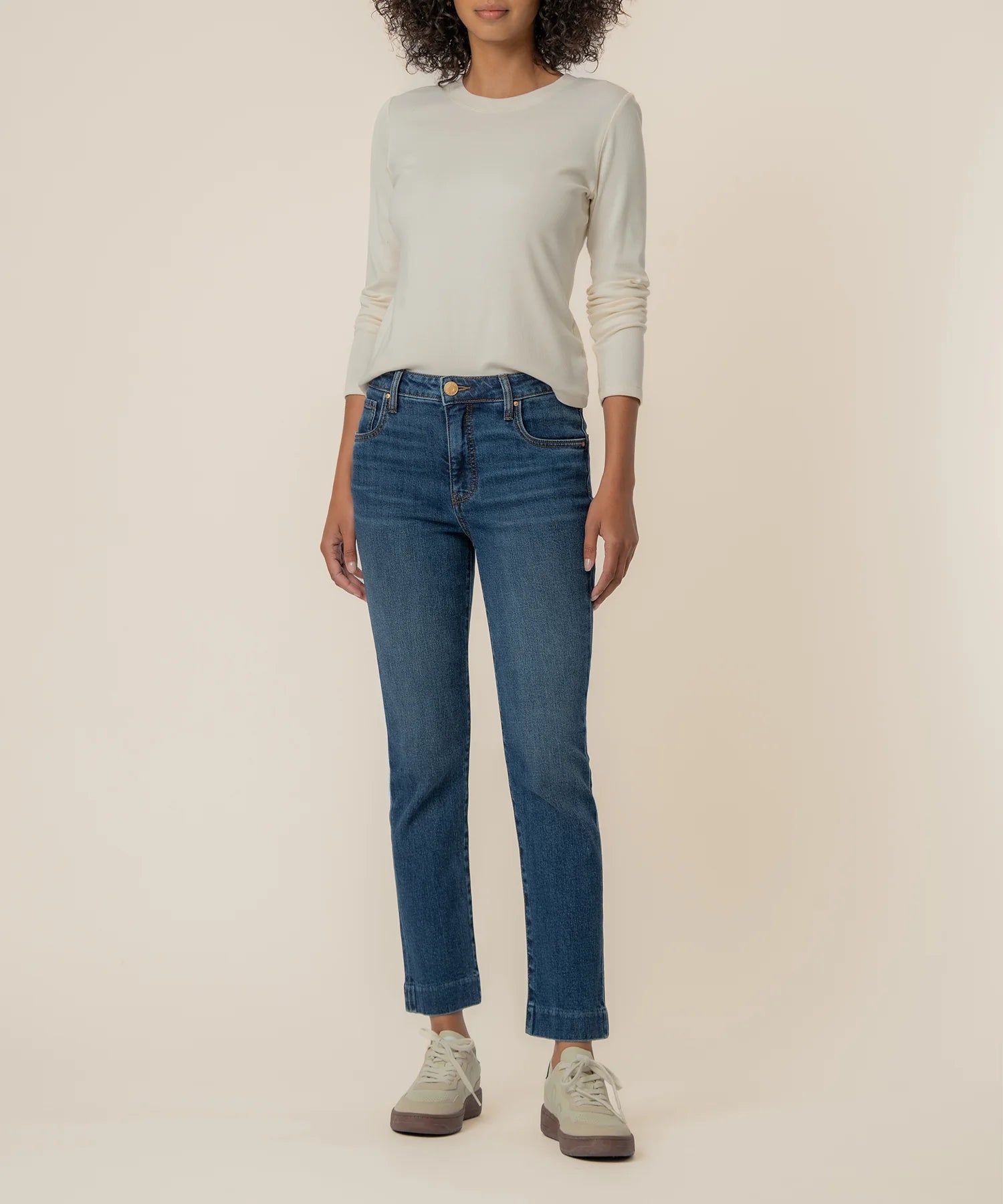 Kut From The Kloth Reese High Rise Ankle Straight Leg Jeans (Ultra Wash)