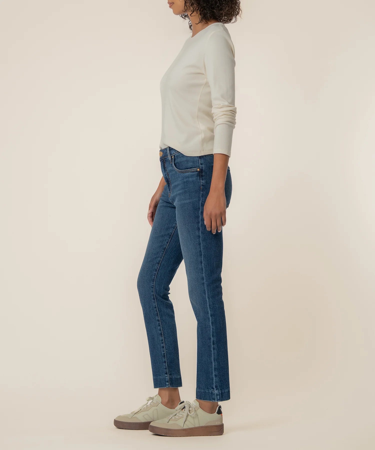 Kut From The Kloth Reese High Rise Ankle Straight Leg Jeans (Ultra Wash)