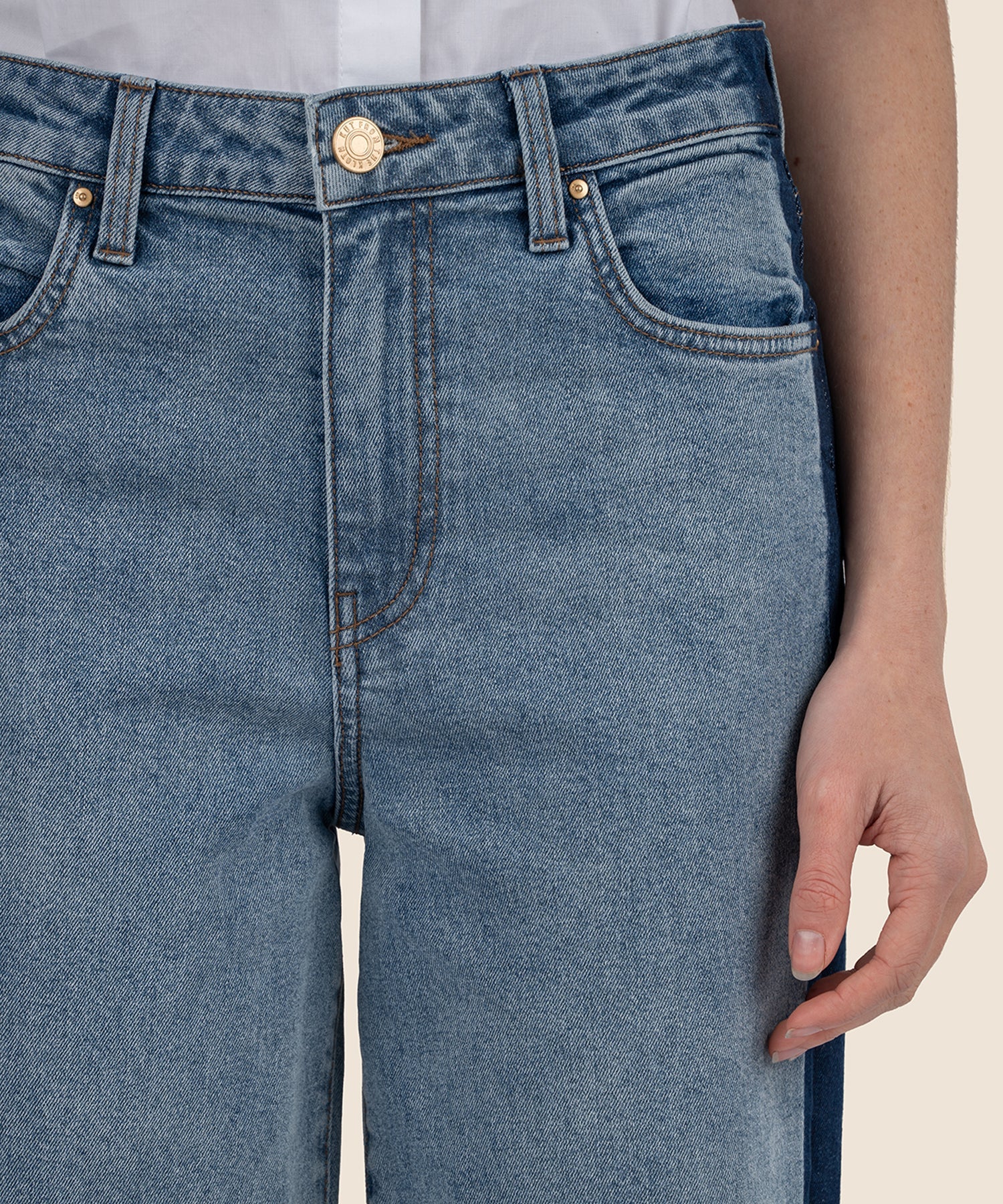 Kut From The Kloth Charlotte Wide Leg Side Shadow Jeans (Intense)