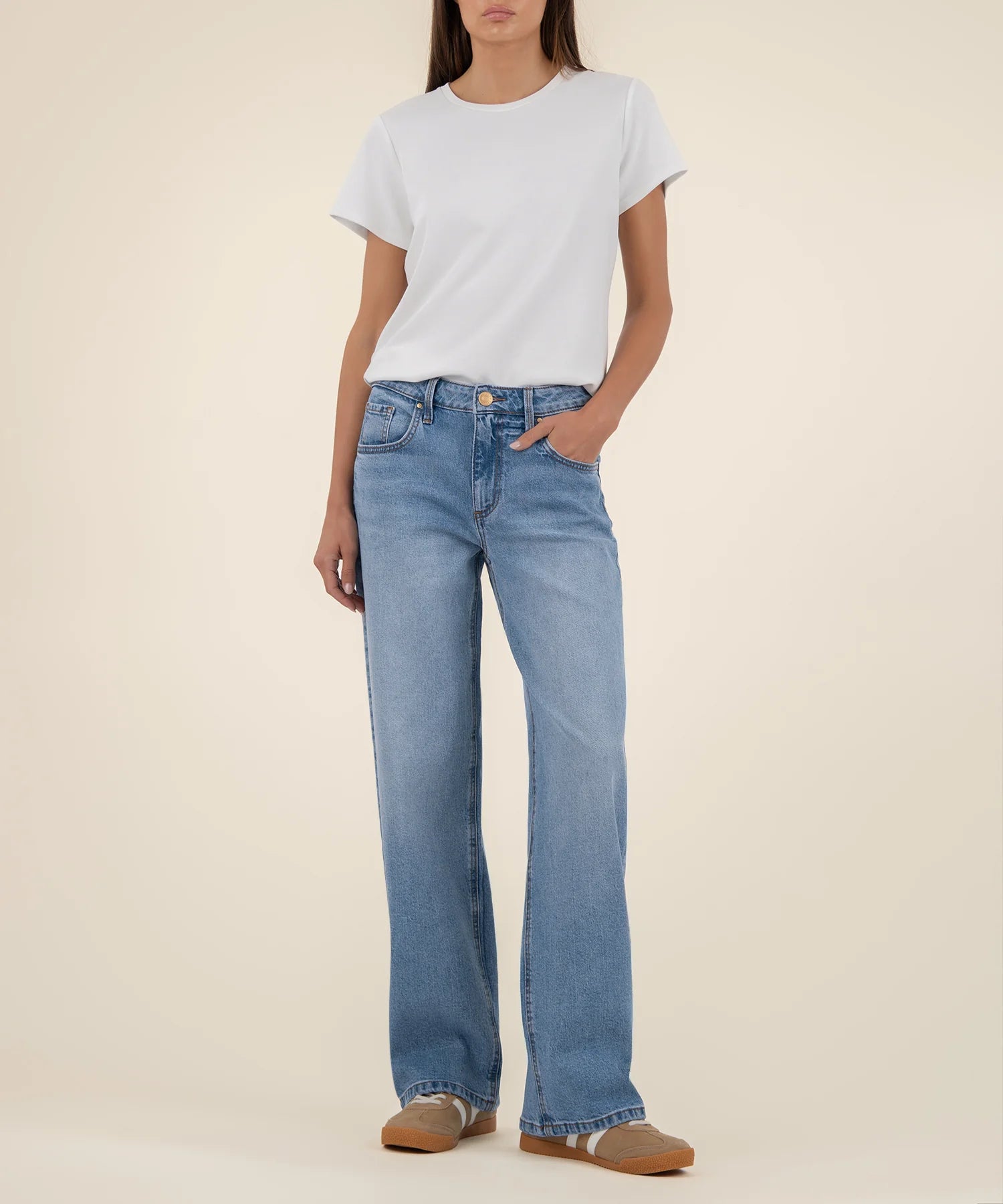 Kut From The Kloth Selena Baggy Low Rise Straight Leg Jeans (Bravery)