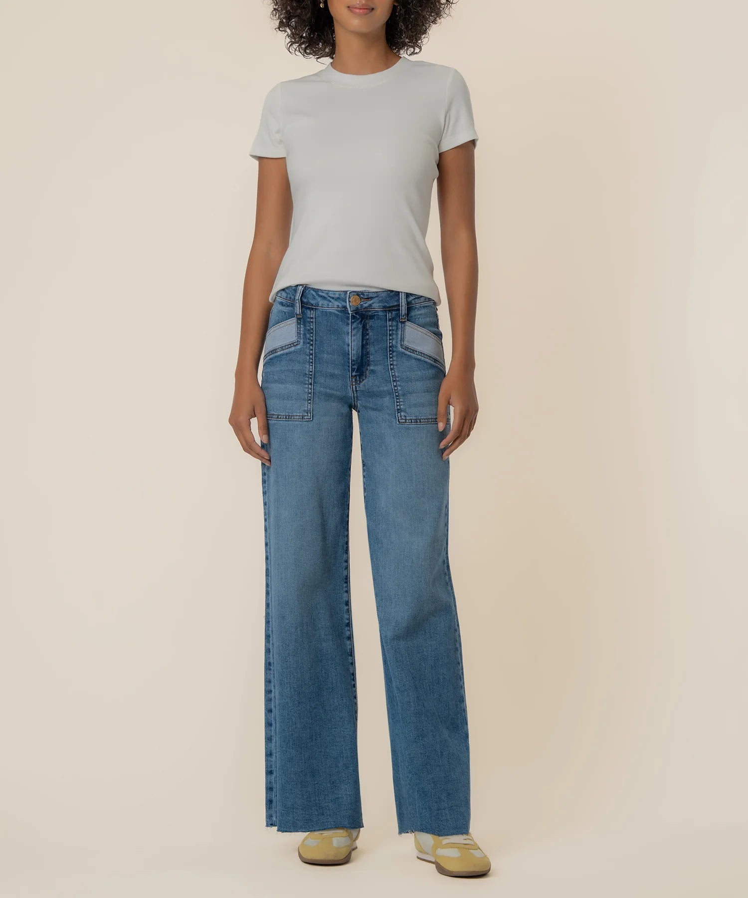 Kut From The Kloth Maya High Rise Wide Leg Jeans (Success Wash)