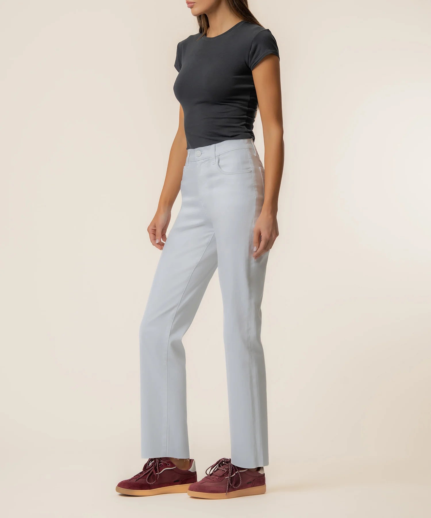 Kut From The Kloth Avery High Rise Ankle Straight Leg Twill