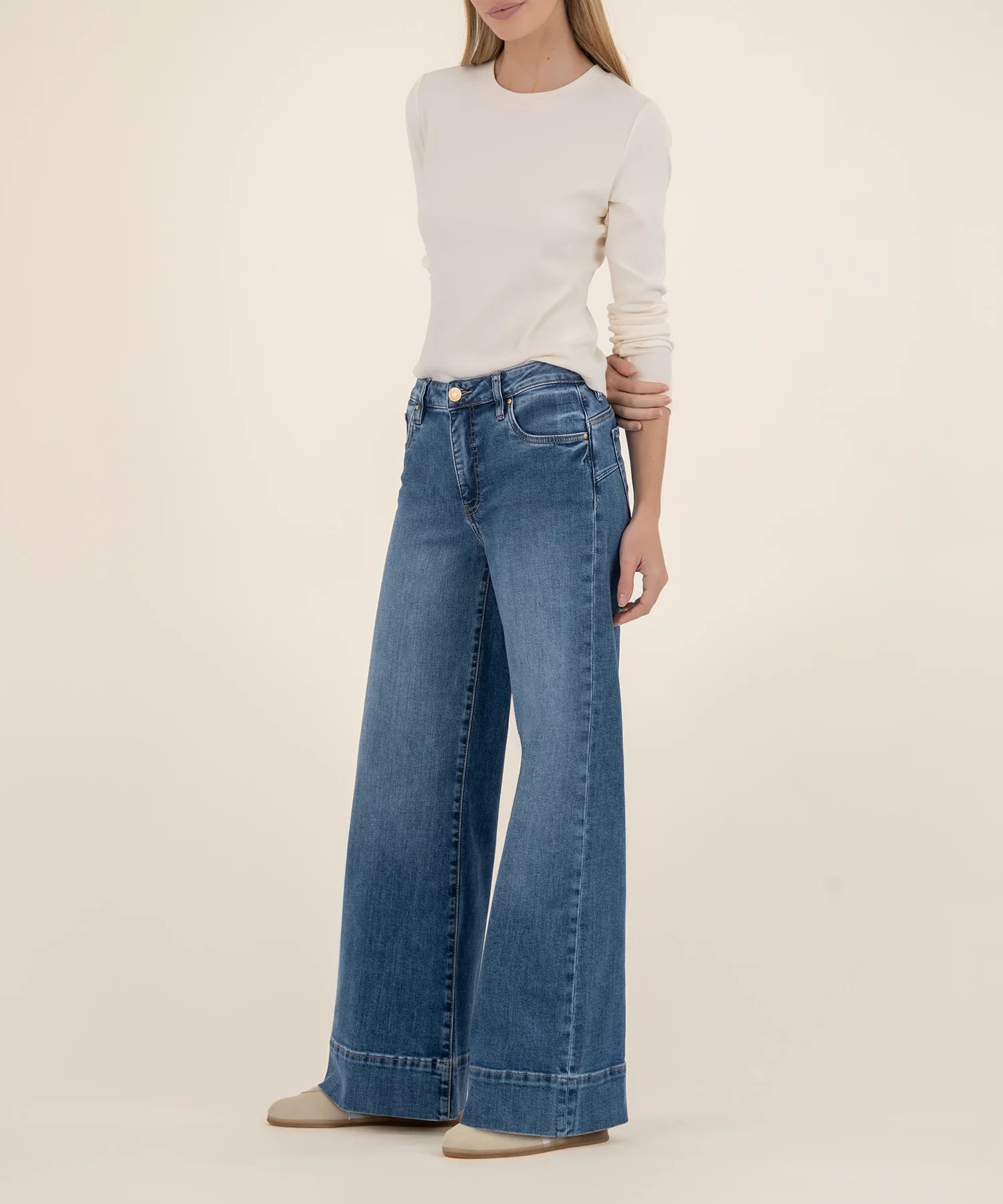 Kut From The Kloth Maya High Rise Wide Leg Jeans (Amuse Wash)