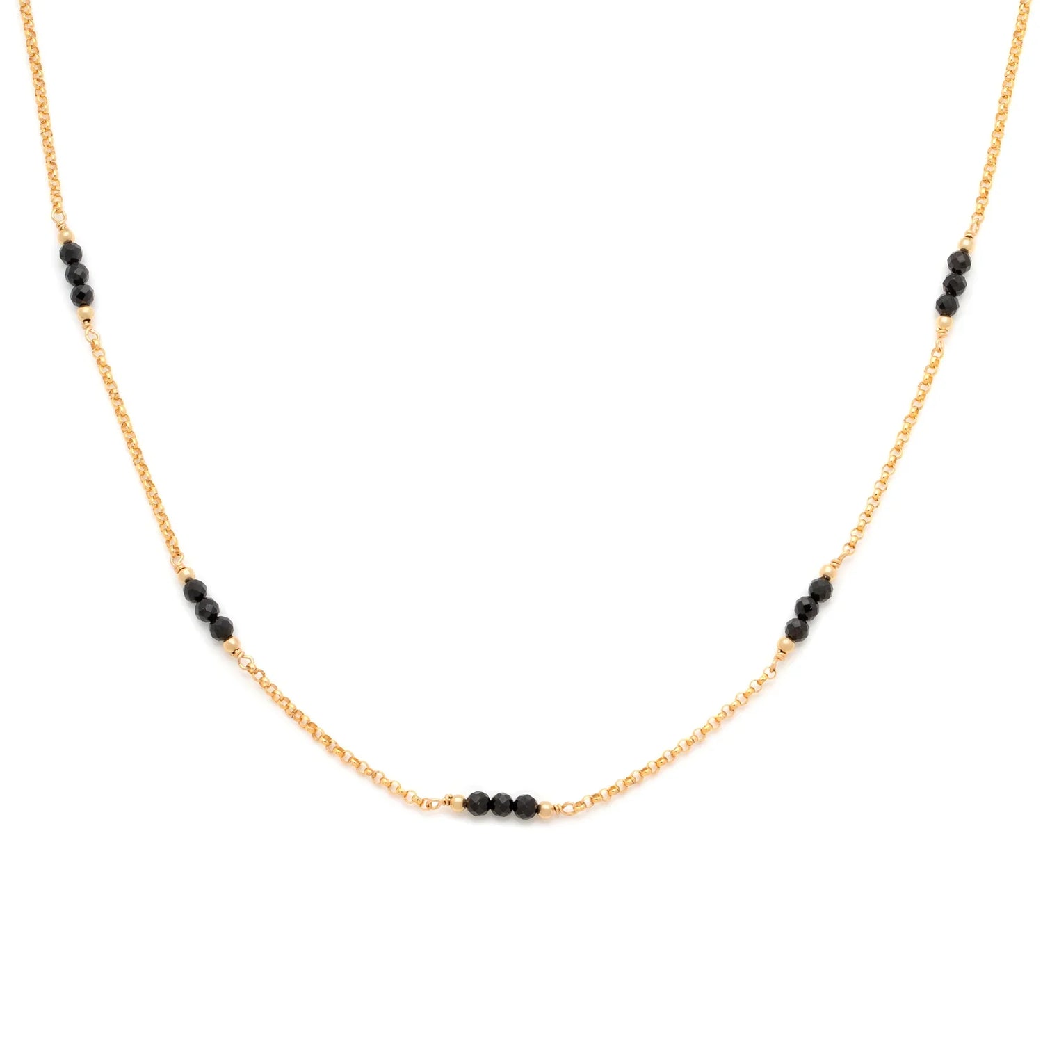 Leah Yard Dottie Necklace Black Cubic Zirconia