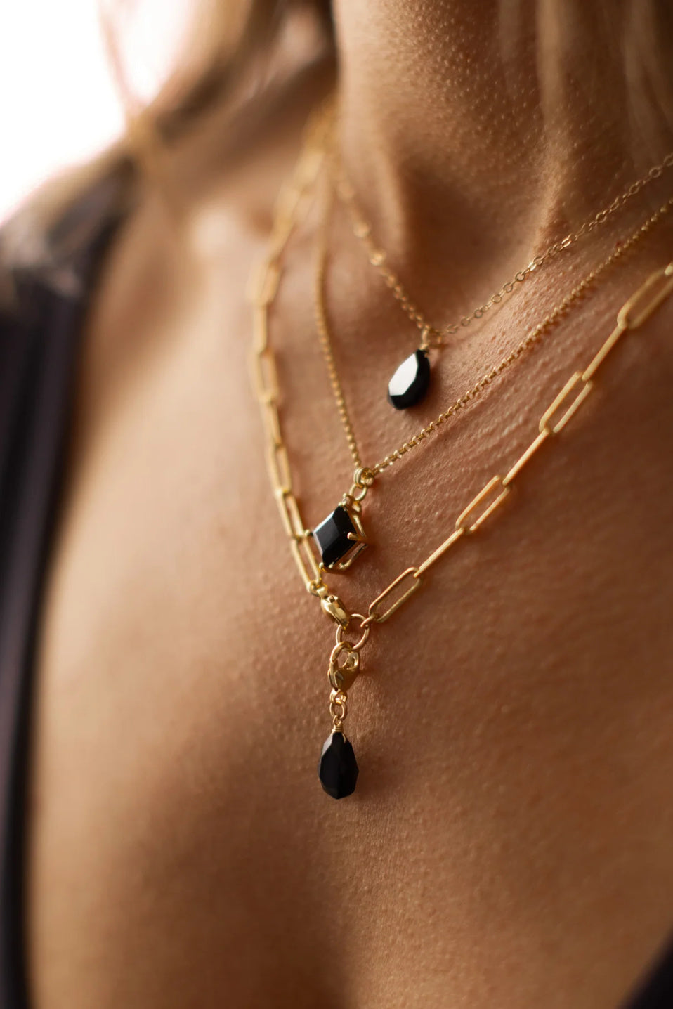 Leah Yard 2 in 1 Paperclip Lariat 14K Gold Filled