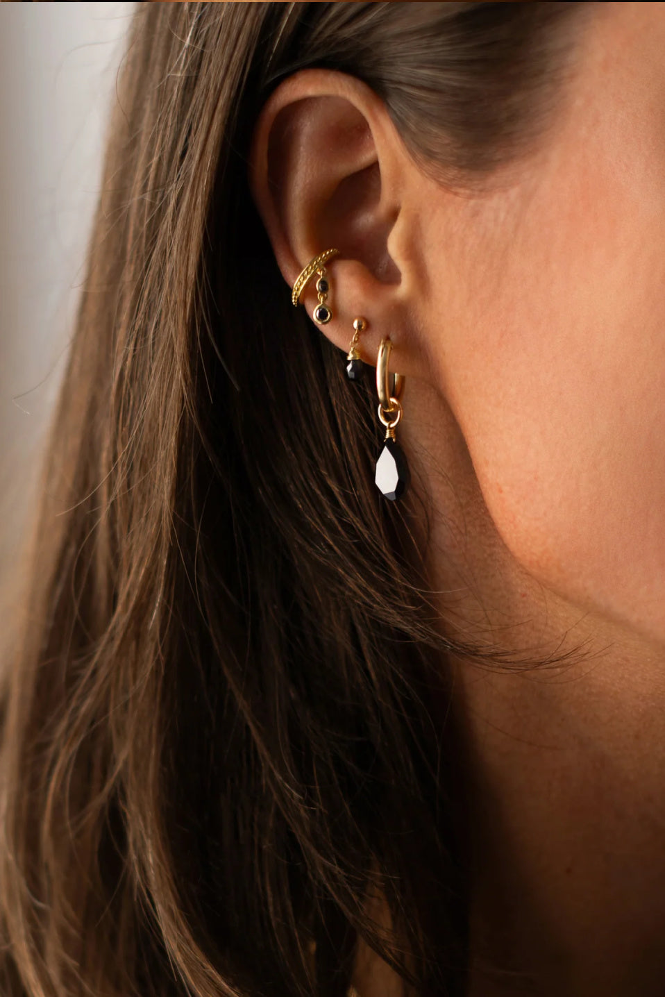 Leah Yard Ava Earrings Black Onyx