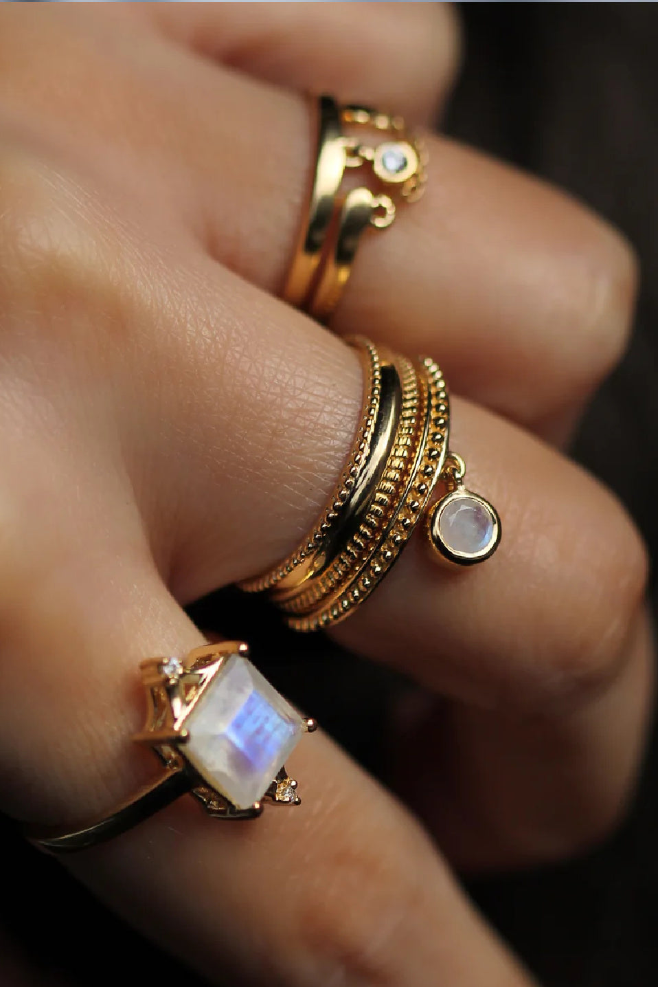 Leah Yard Cleo Ring Moonstone