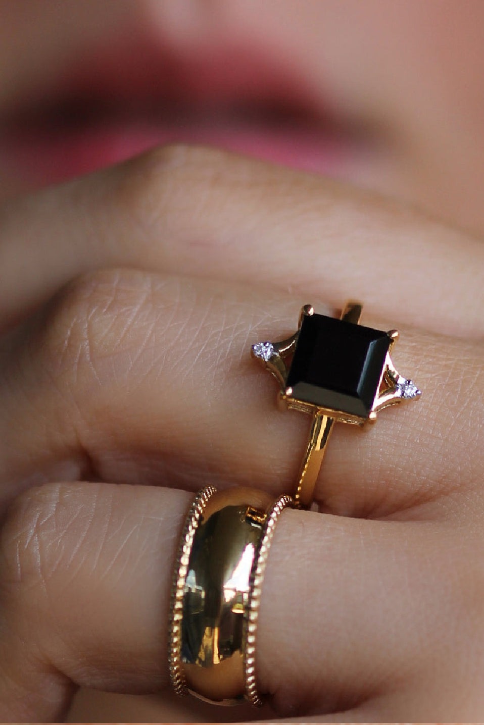 Leah Yard Diana Ring Black Onyx