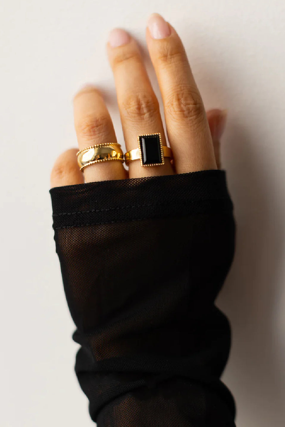 Leah Yard Jasmine Ring Black Onyx