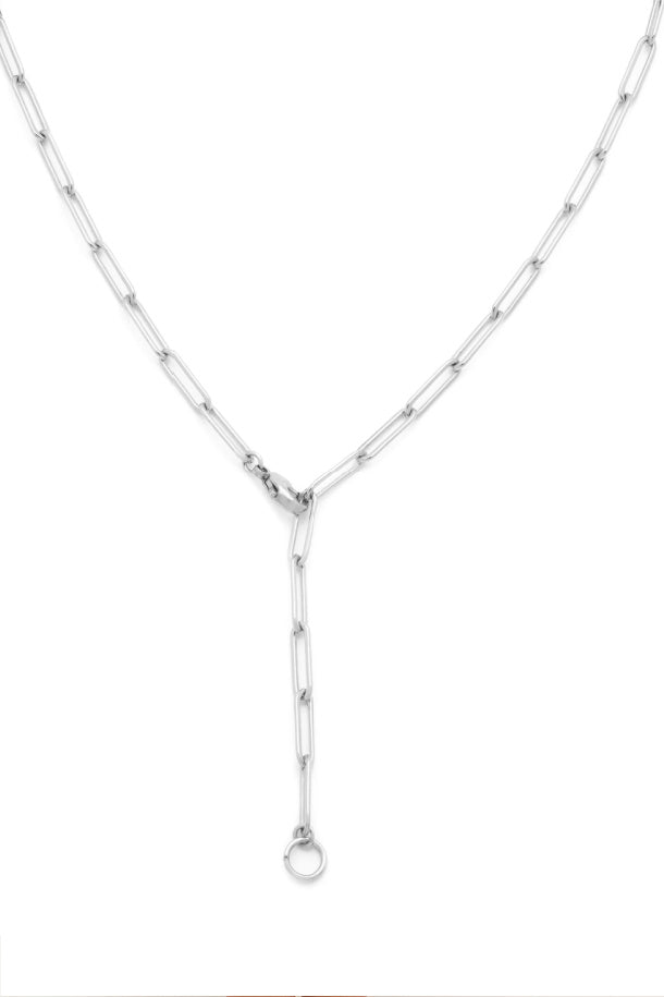 Leah Yard 2 in 1 Paperclip Lariat Sterling Silver
