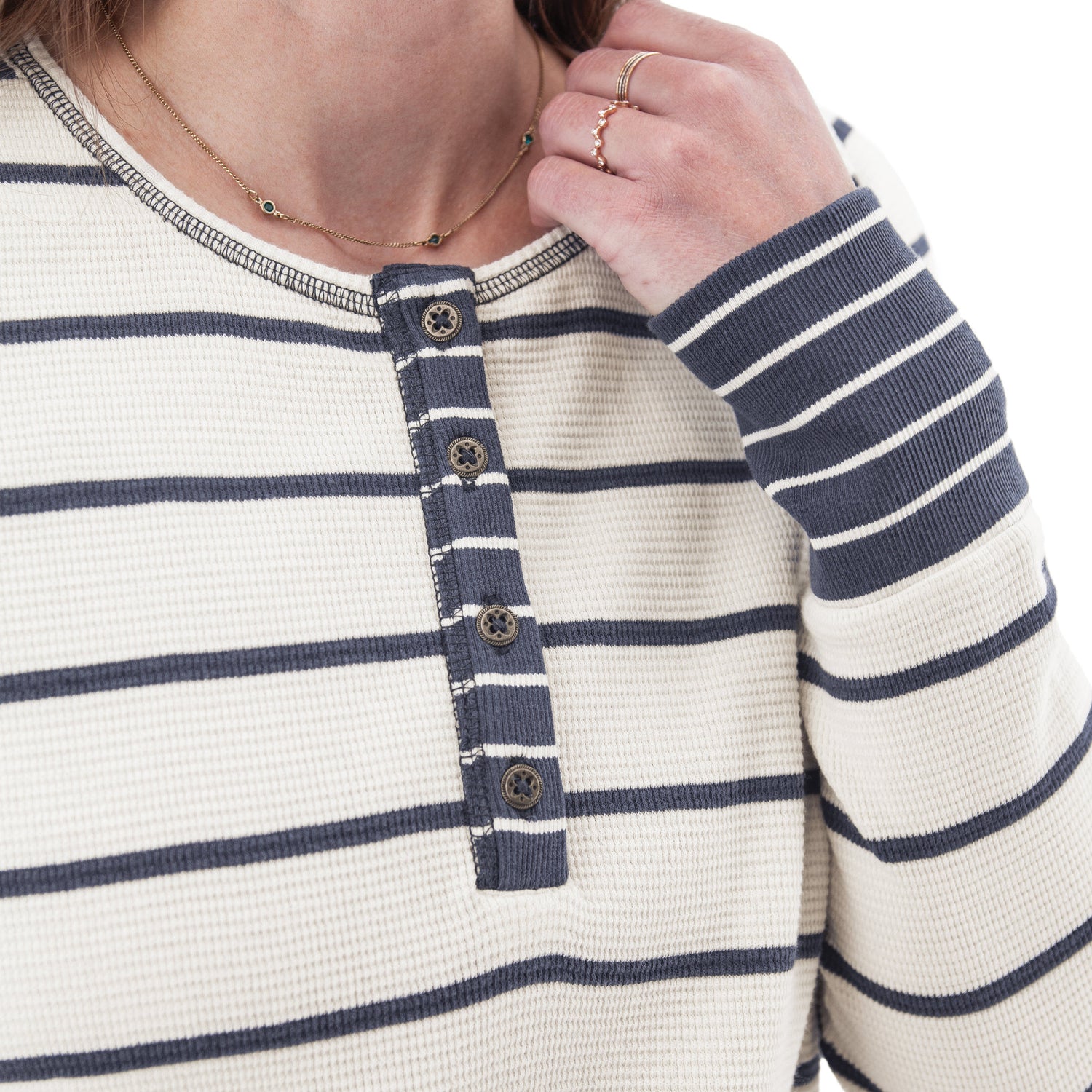 Aventura Nicole Striped Henley