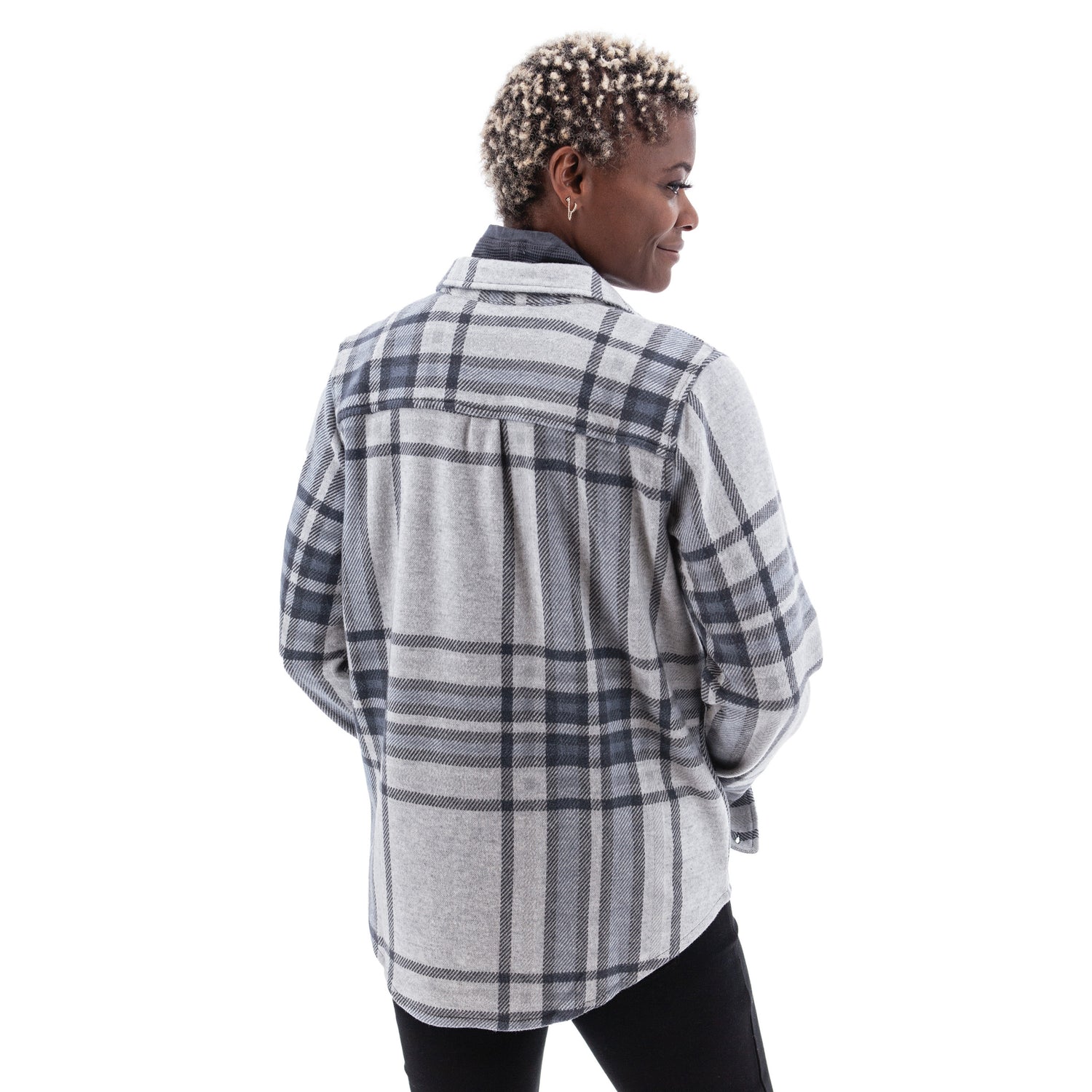 Aventura Luscious Plaid Boyfriend Shirt
