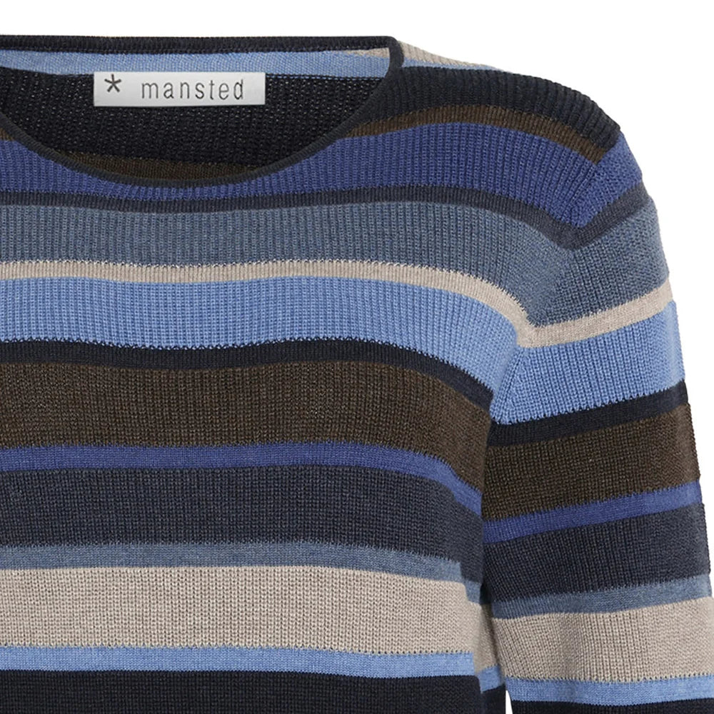Mansted Matilde Striped Cotton Crewneck Sweater
