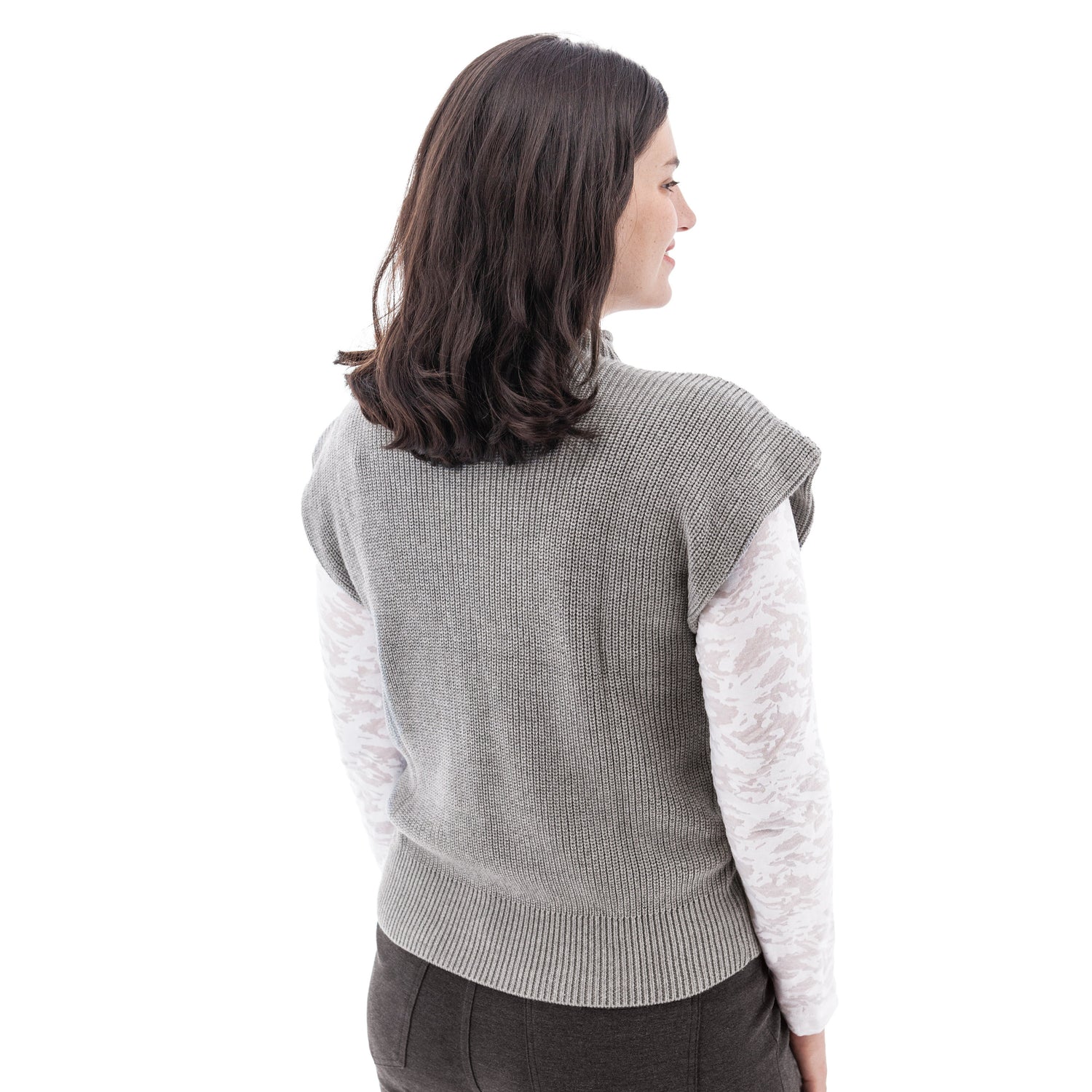 Aventura Pine Dolman Ribbed Knit Vest