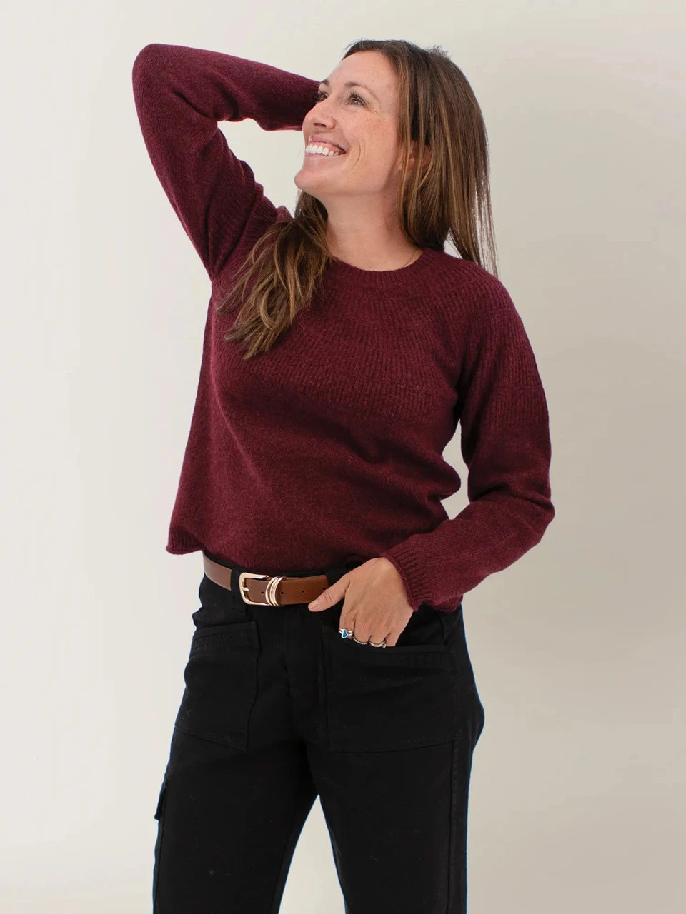 Aventura Mabel Textured Fairisle Crew