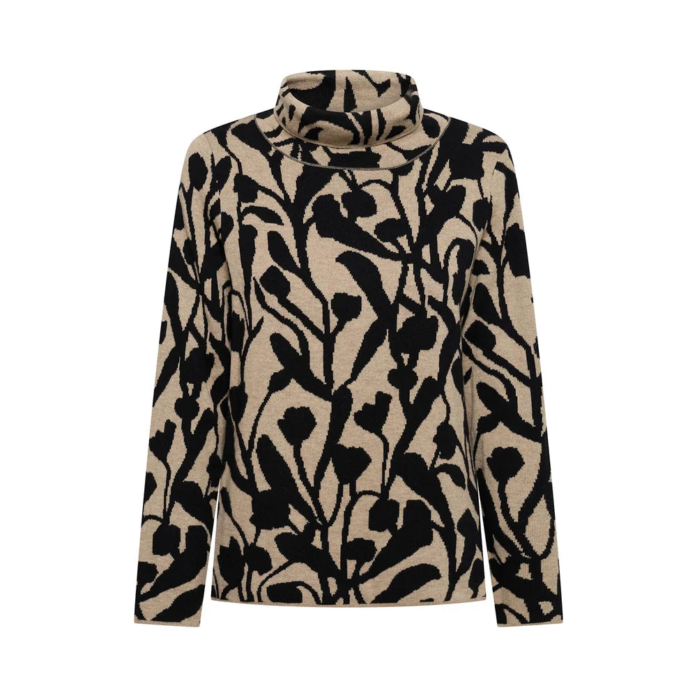 Mansted Nanna Floral Merino Blend Mockneck