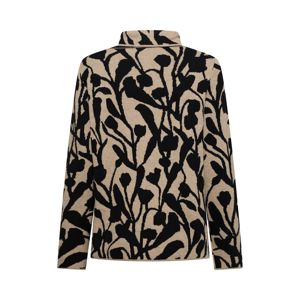Mansted Nanna Floral Merino Blend Mockneck