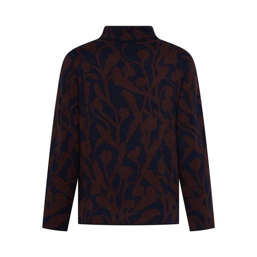 Mansted Nanna Floral Merino Blend Mockneck