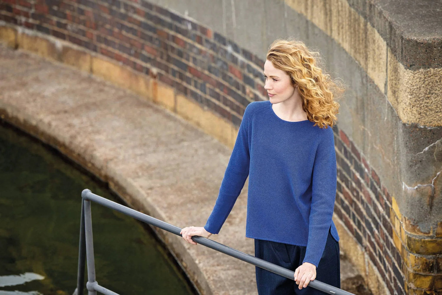 Mansted Nectarine Cotton Rib Scoop Hem Sweater