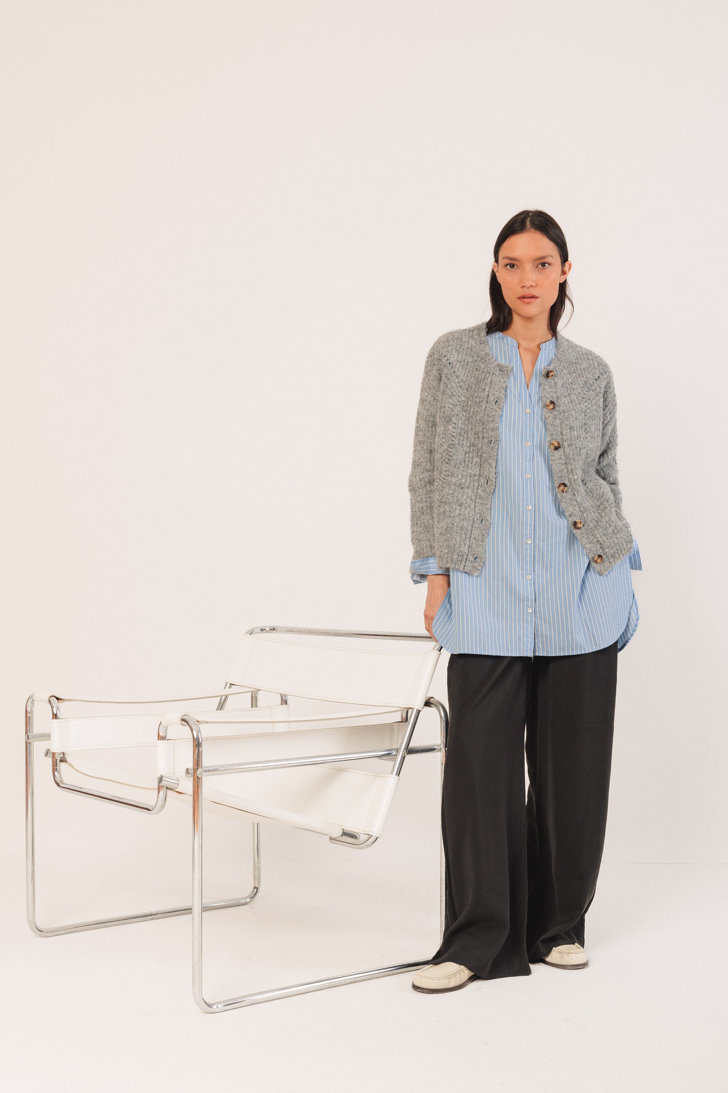 Indi & Cold Crew Neck Cardigan