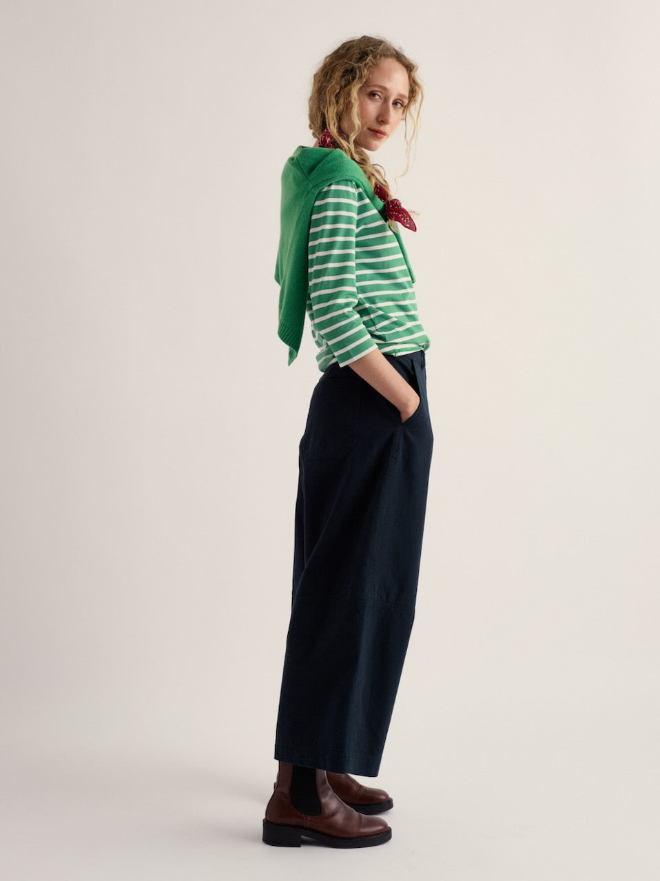 Seasalt Cotton 3/4 Sleeve Sailor Shirt